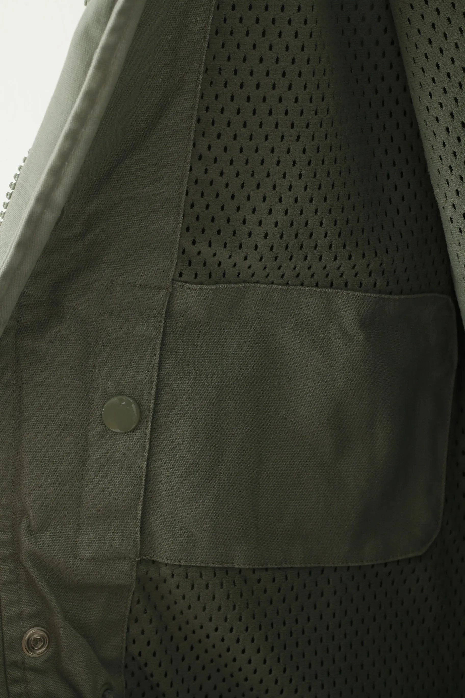 Nike Men M 178 (S) Jacket Khaki Cotton Military Parka Hooded Outdoor Zip Up Top