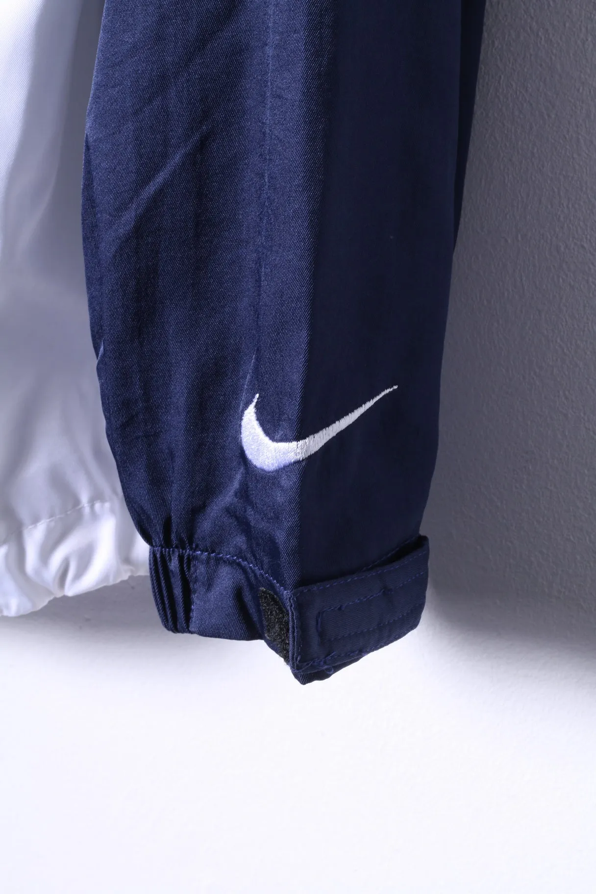 Nike Men S 173 Jacket White Navy Lightweight Zip Up Golf Classic Vintage Top