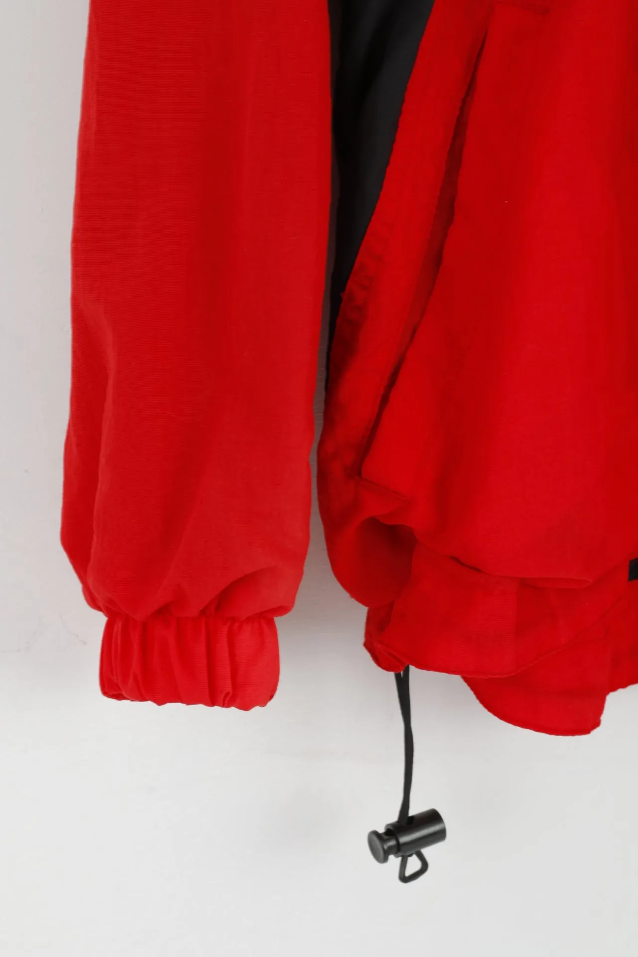 Nike Team Men L Jacket Red Nylon Out West Basketball Activewear Zip Up Top