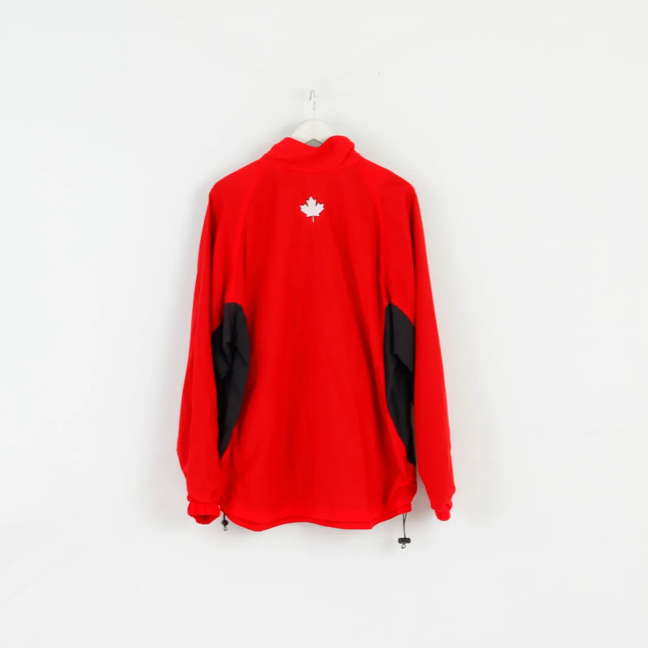 Nike Team Men L Jacket Red Nylon Out West Basketball Activewear Zip Up Top