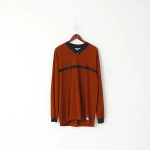 Nike Team Men L Shirt Vintage Brick V Neck Sportswear Championship Athletes Top