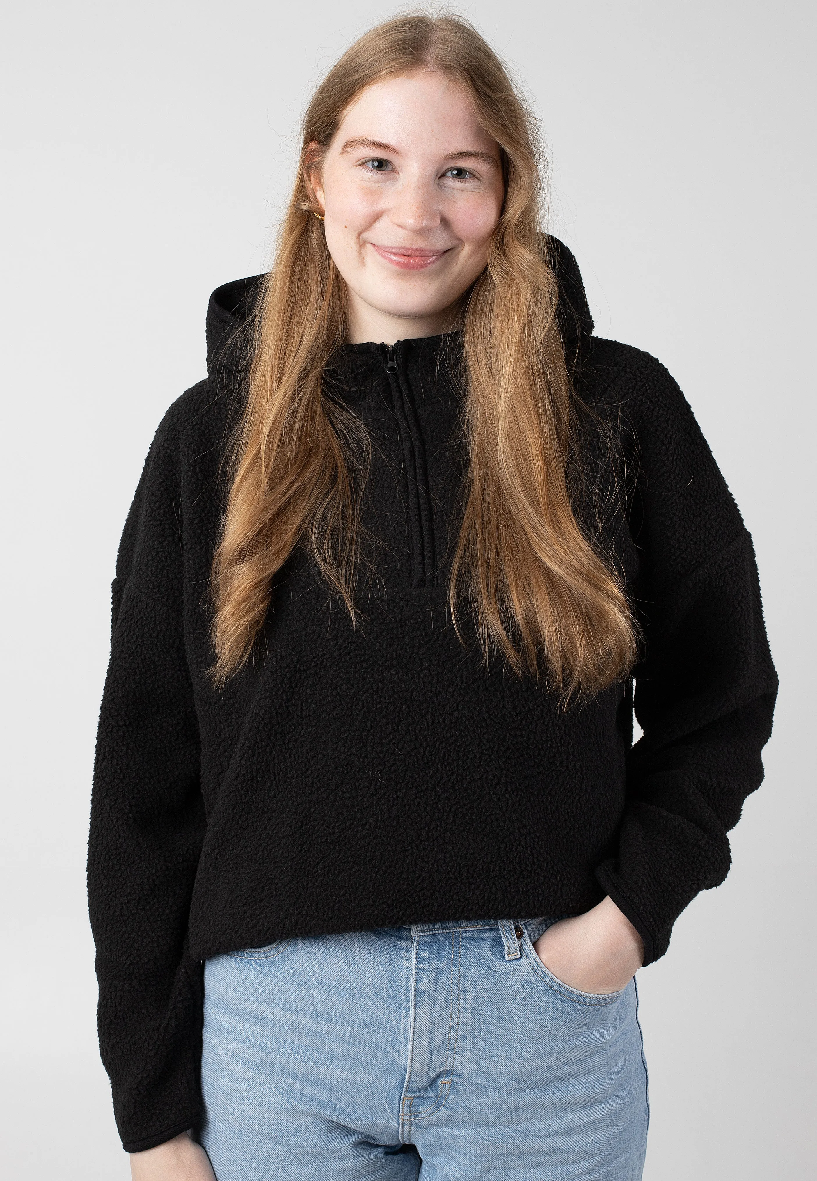 Noisy May - Cozy Halfway Zip Black - Hoodie