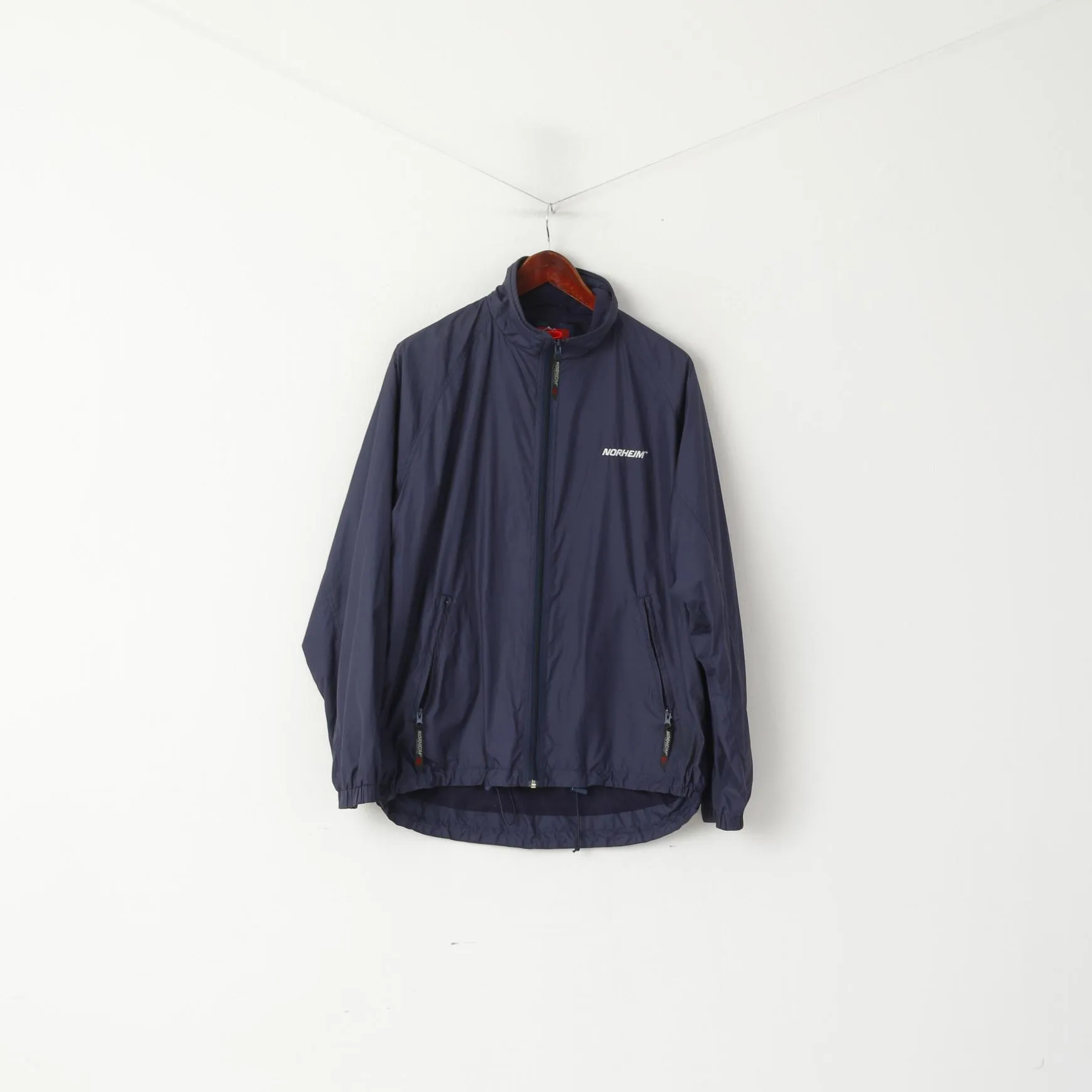 Norheim Men M Jacket Navy Lightweight Zip Up Mountain Hiking Sportswear Top