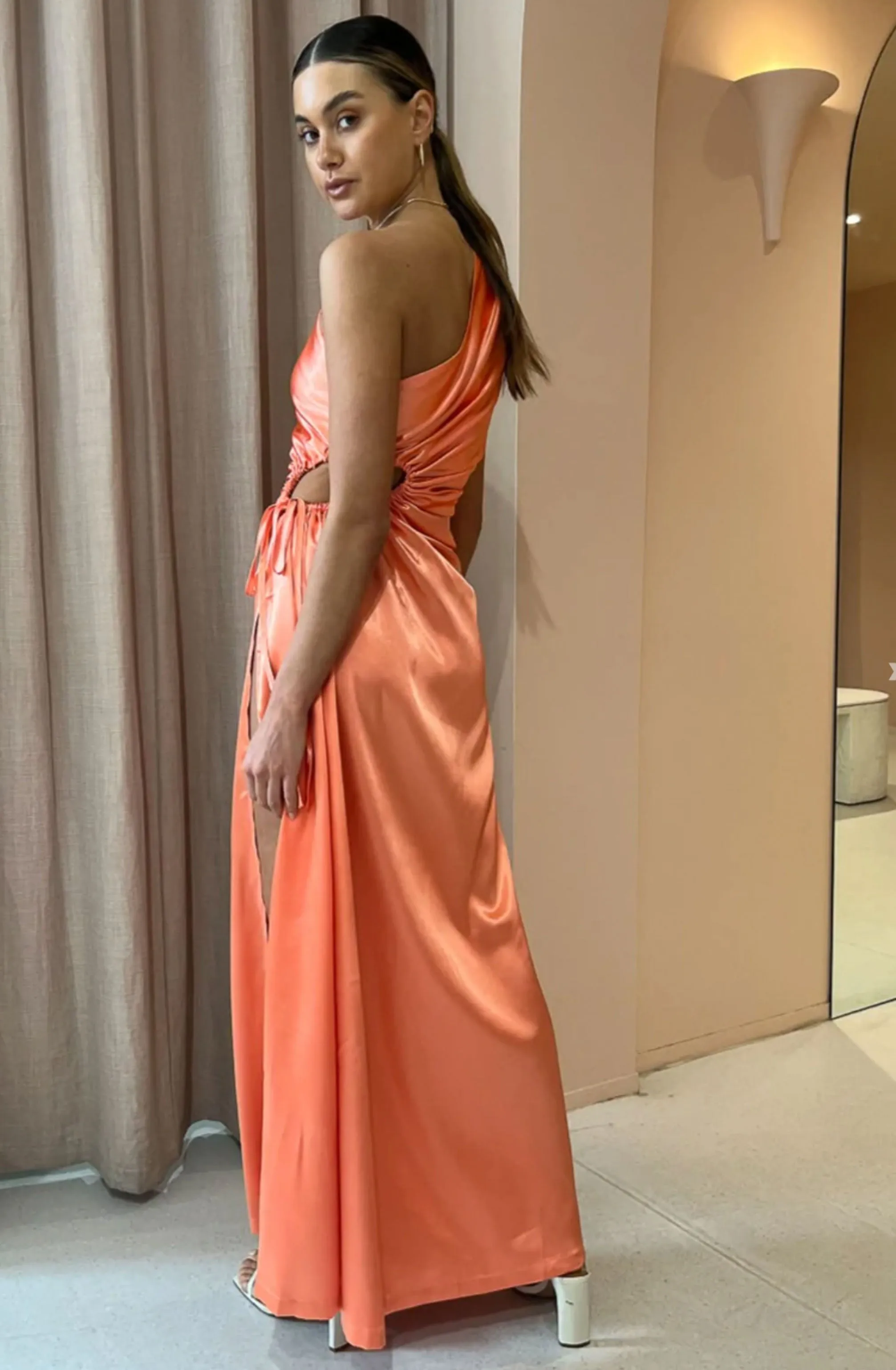 Nour Peach Dress By Sonya Moda
