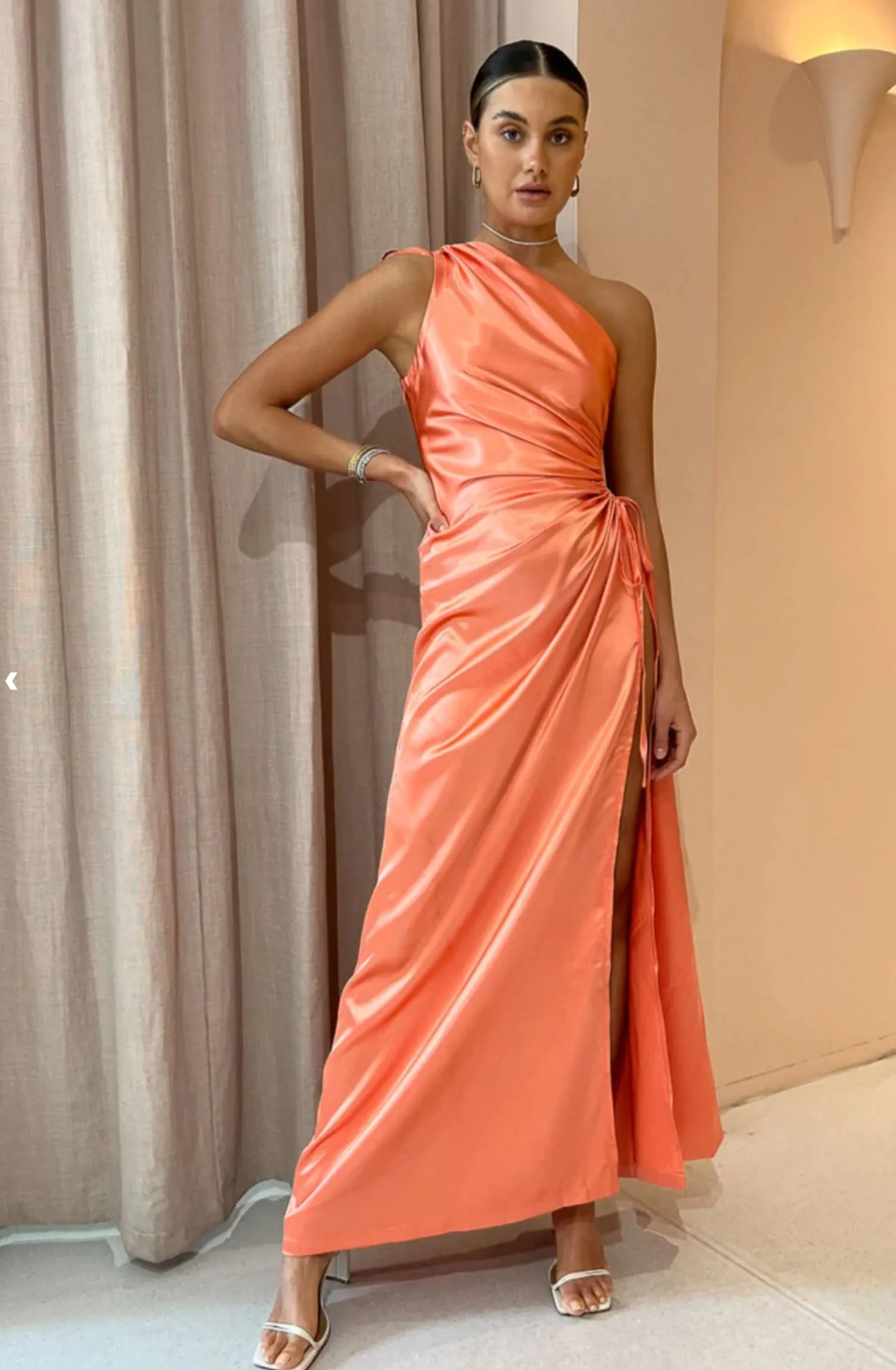 Nour Peach Dress By Sonya Moda