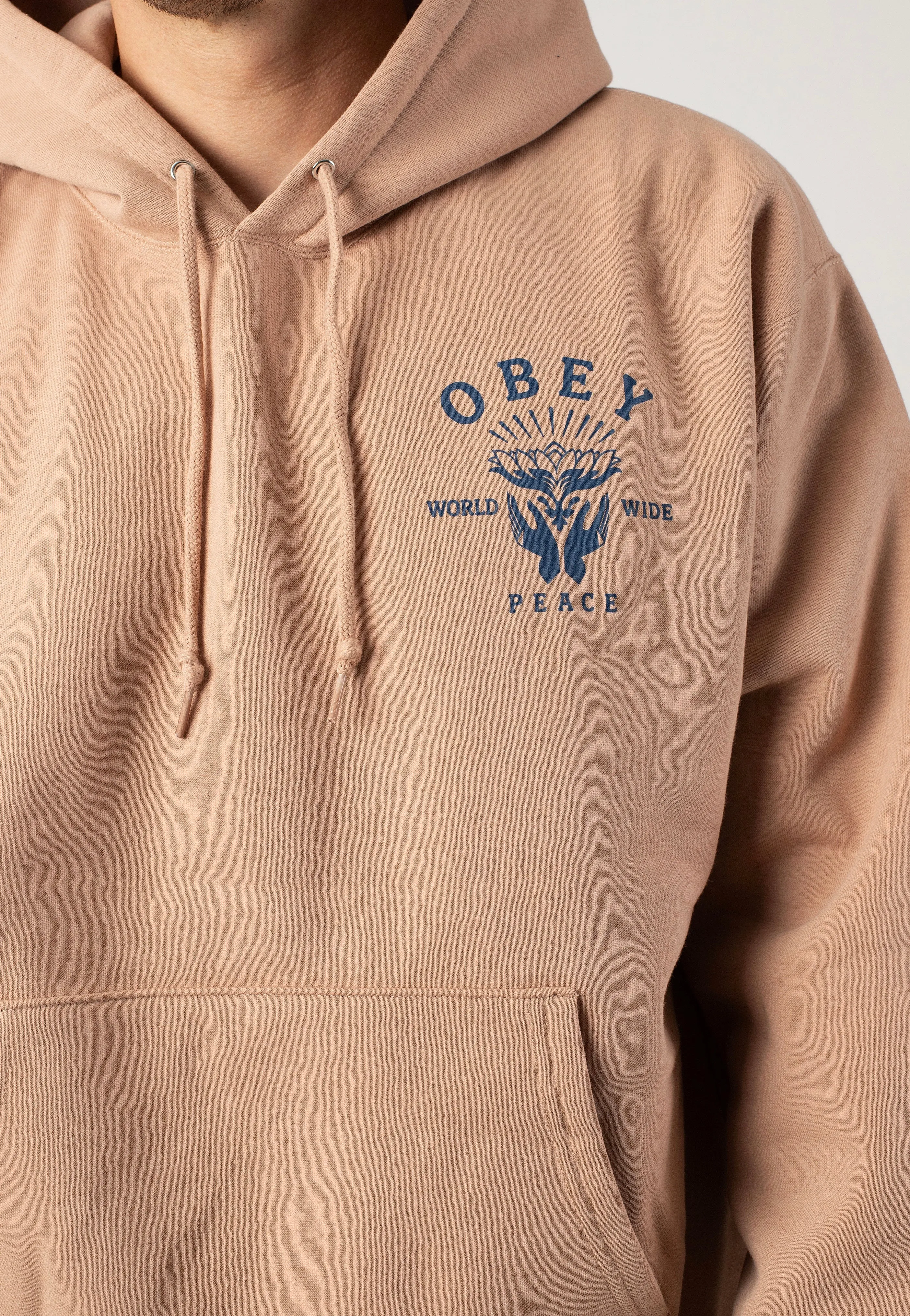 Obey - Lotus With Hands Warm Taupe - Hoodie