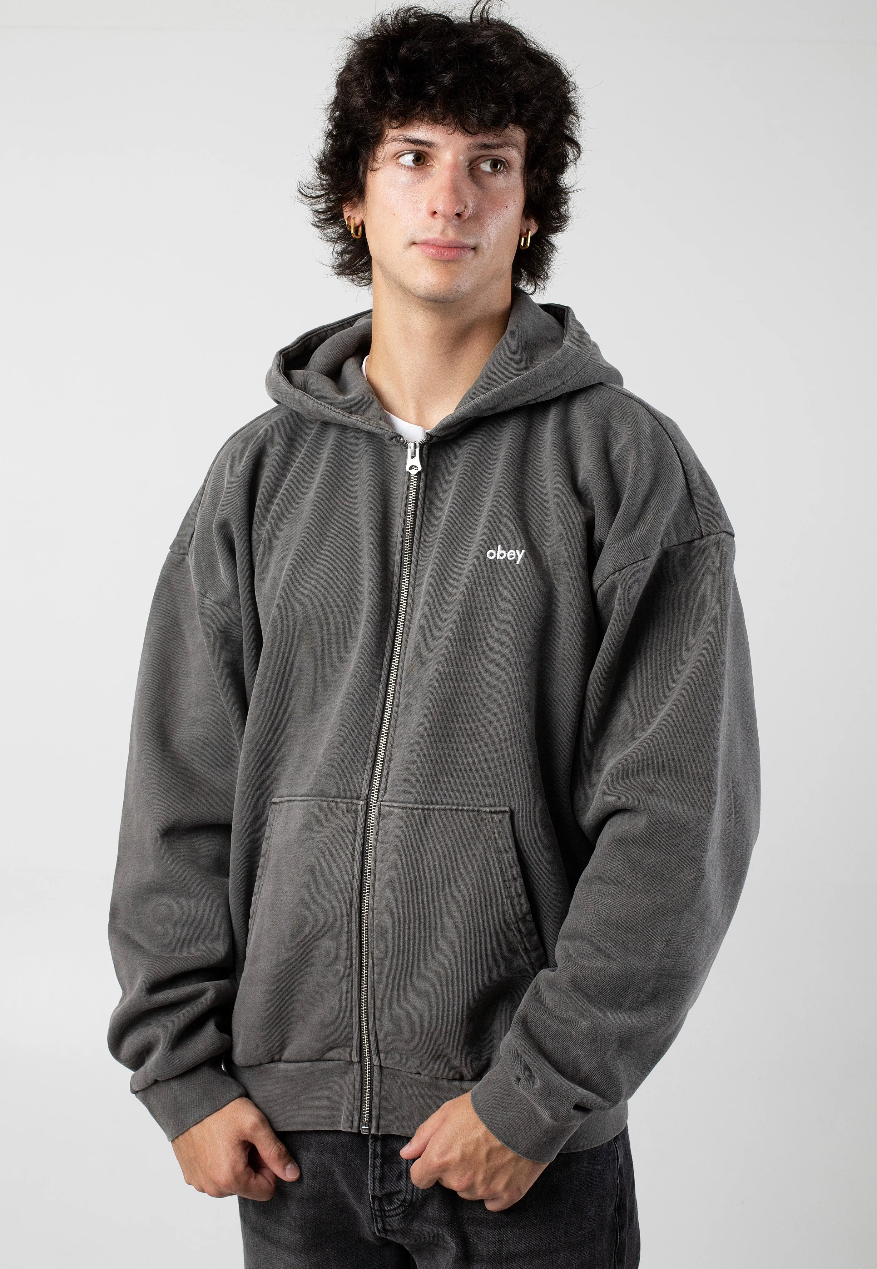 Obey - Lowercase Pigment Digital Black - Zipper