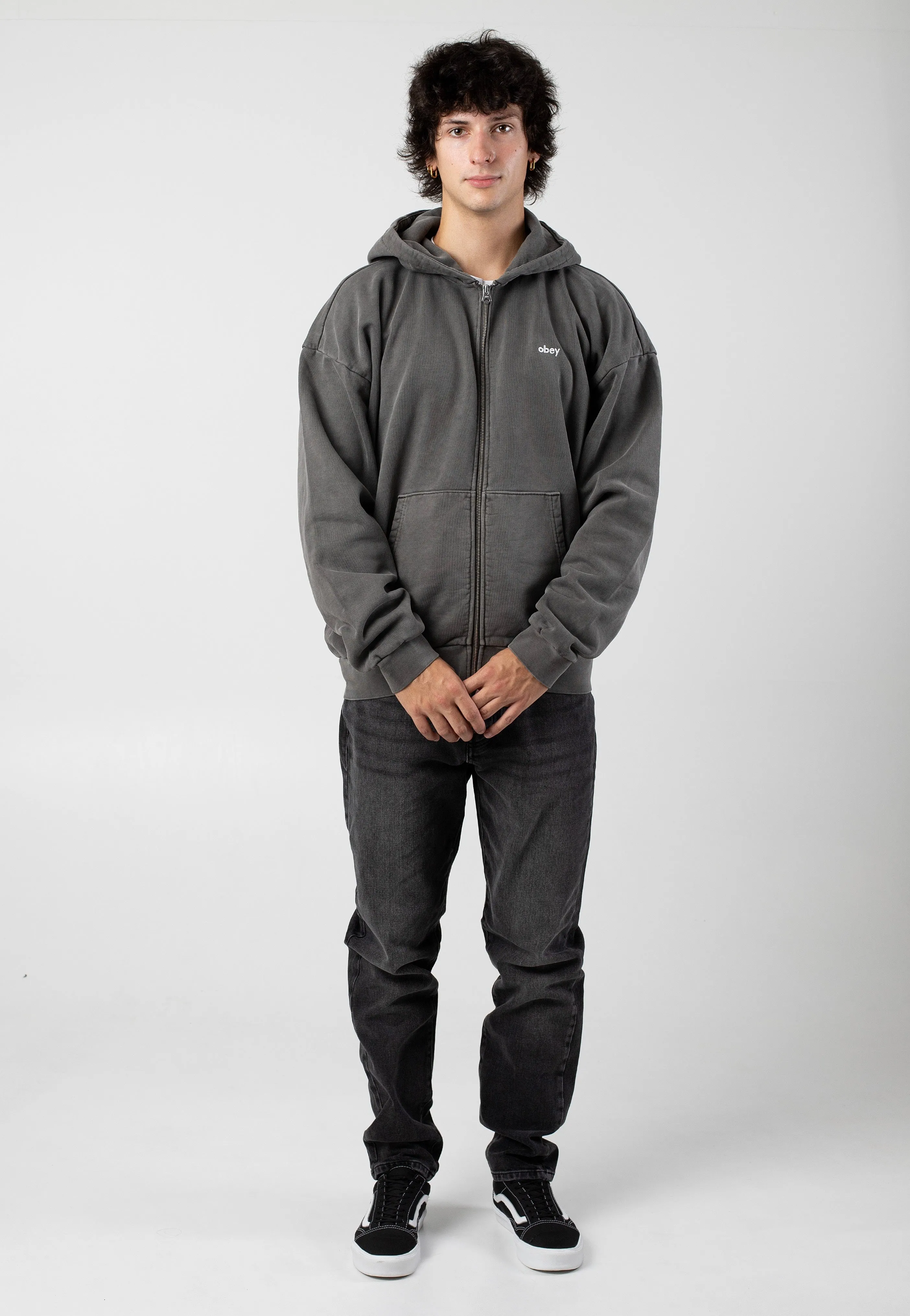 Obey - Lowercase Pigment Digital Black - Zipper