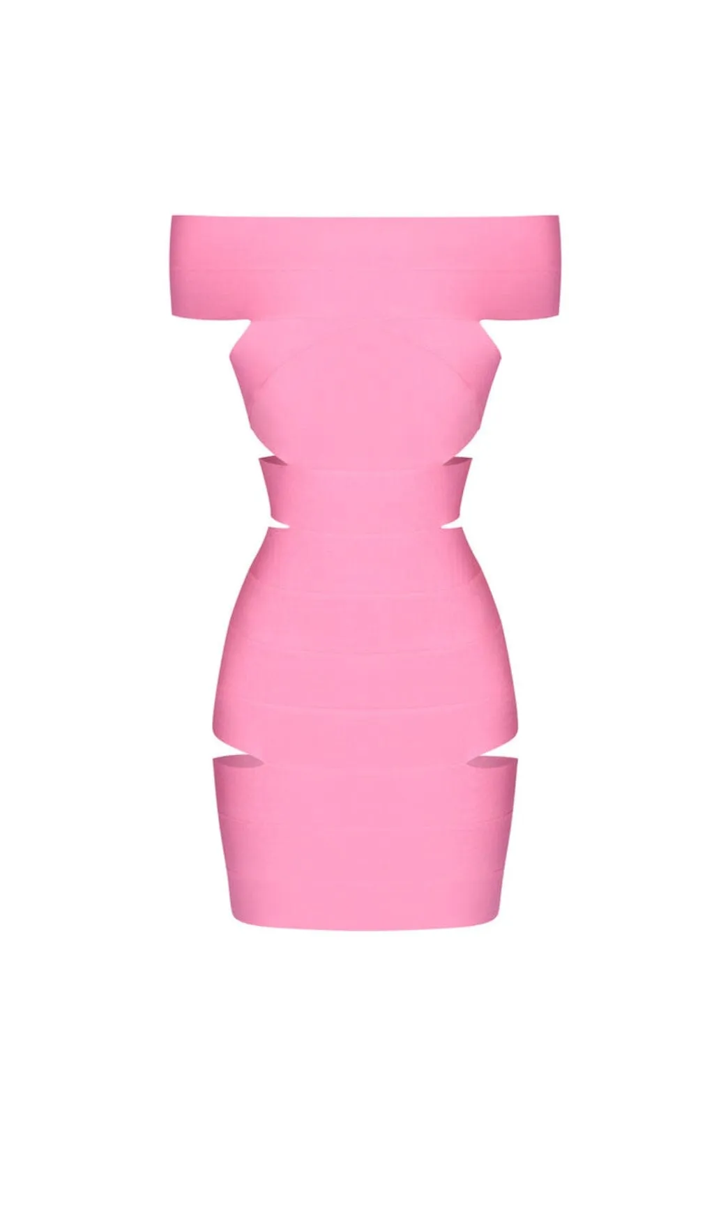 Off SHOULDER CUTOUT MINI DRESS IN PINK Gloria Lanvin
