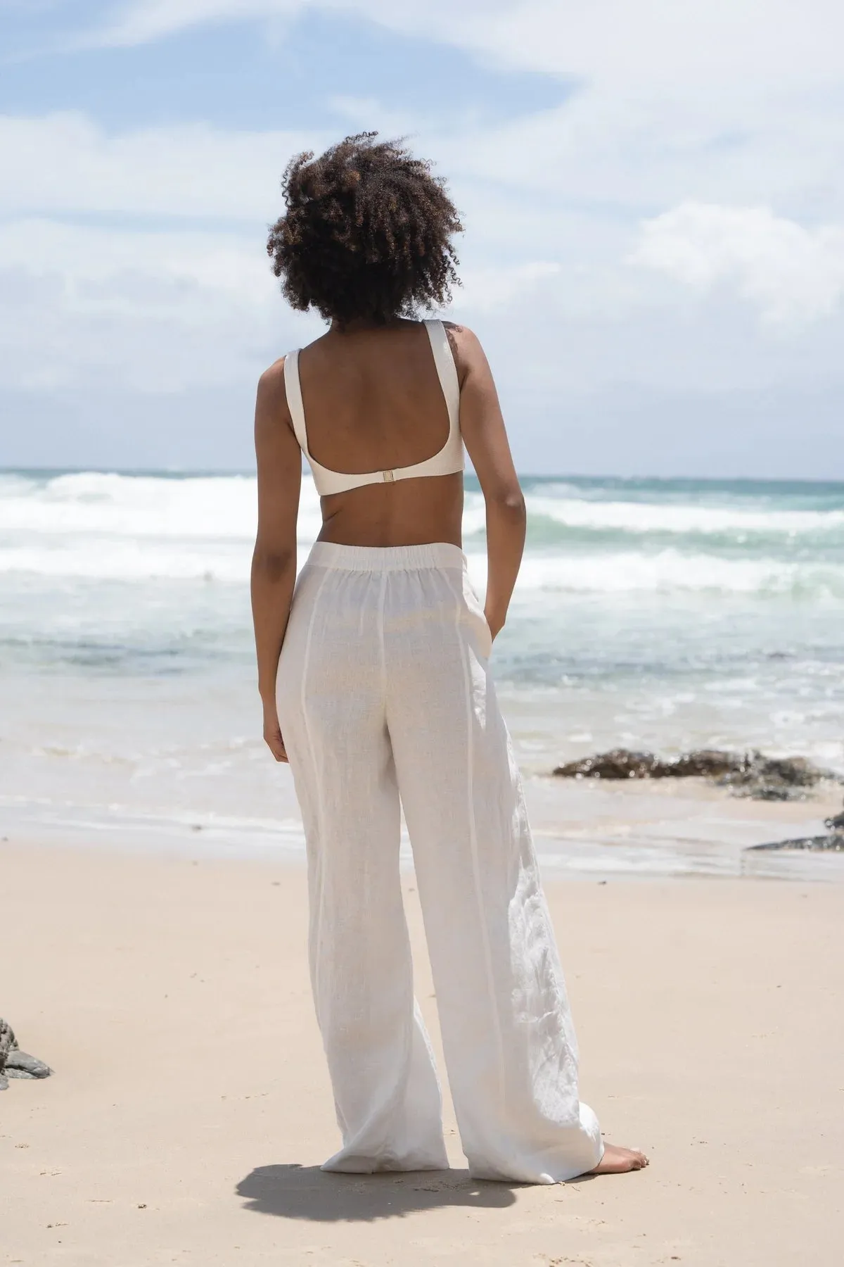 Oli Linen Pants - Ivory
