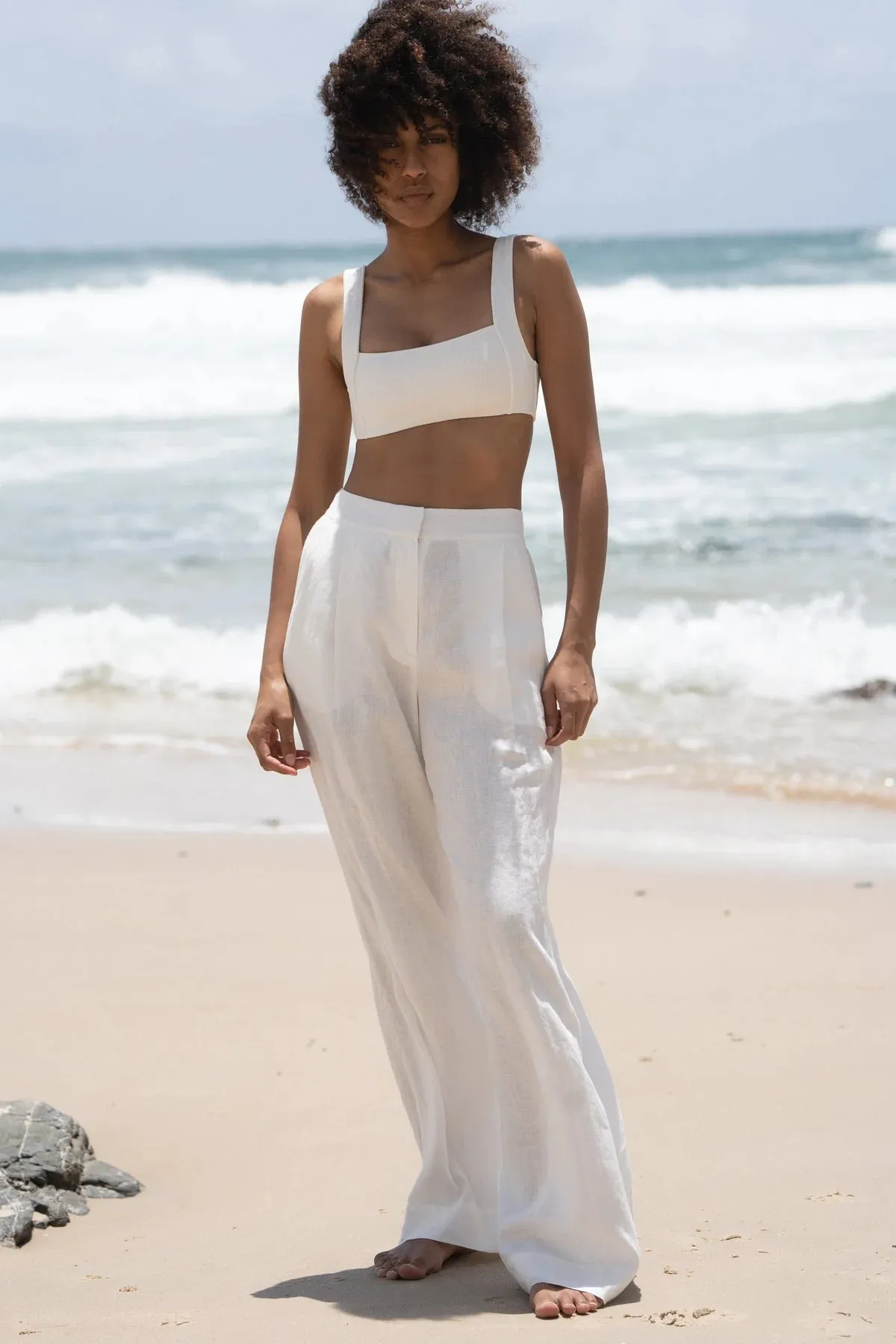 Oli Linen Pants - Ivory