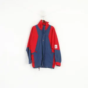 Olympia Toppen Men M Jacket Navy Vintage Olympic Lined Nylon Outdoor Full Zip Parka