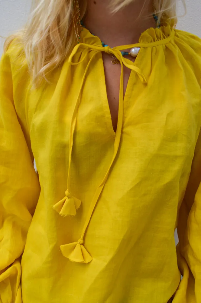 One Collective Cairo Sulphur Blouse