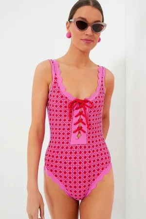 Orchid Cane Palm Springs Tie Maillot