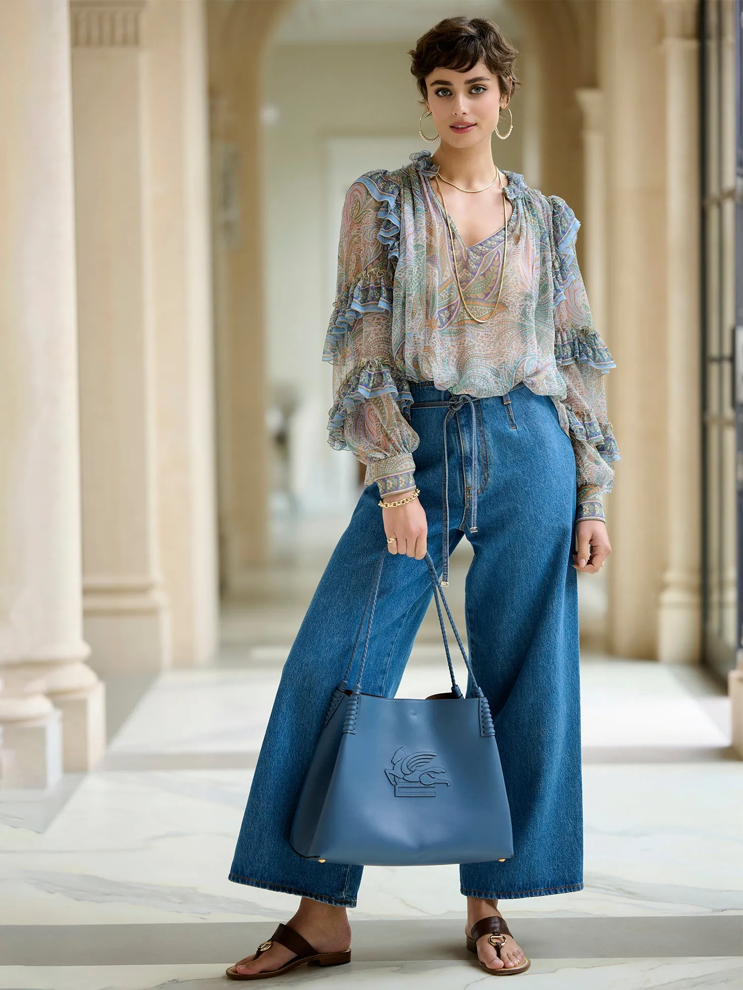 Orella Ruffle Silk Blouse