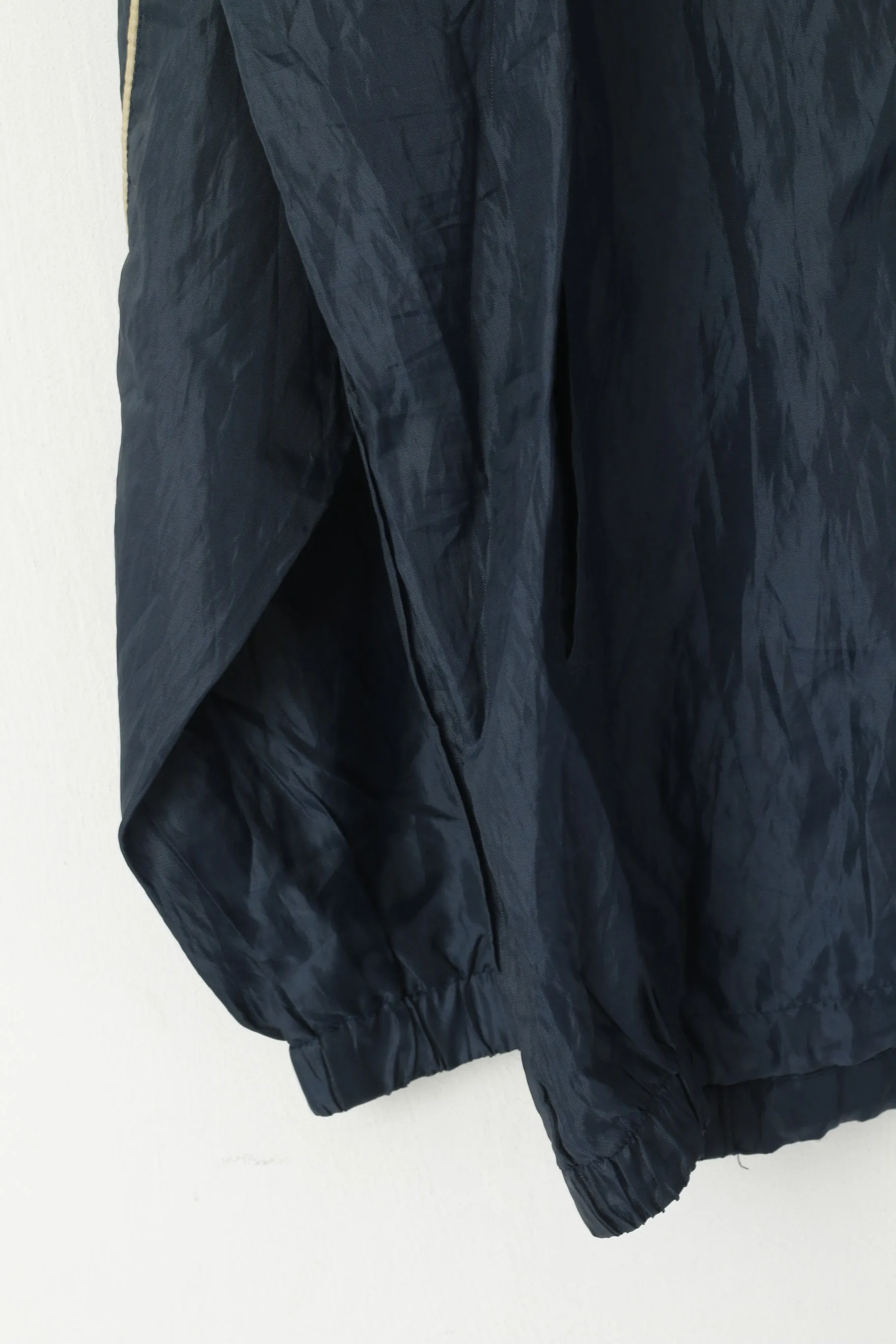 Originals Men L Jacket Navy Vintage Nylon Waterproof Hidden Hood Full Zipper Rain Top