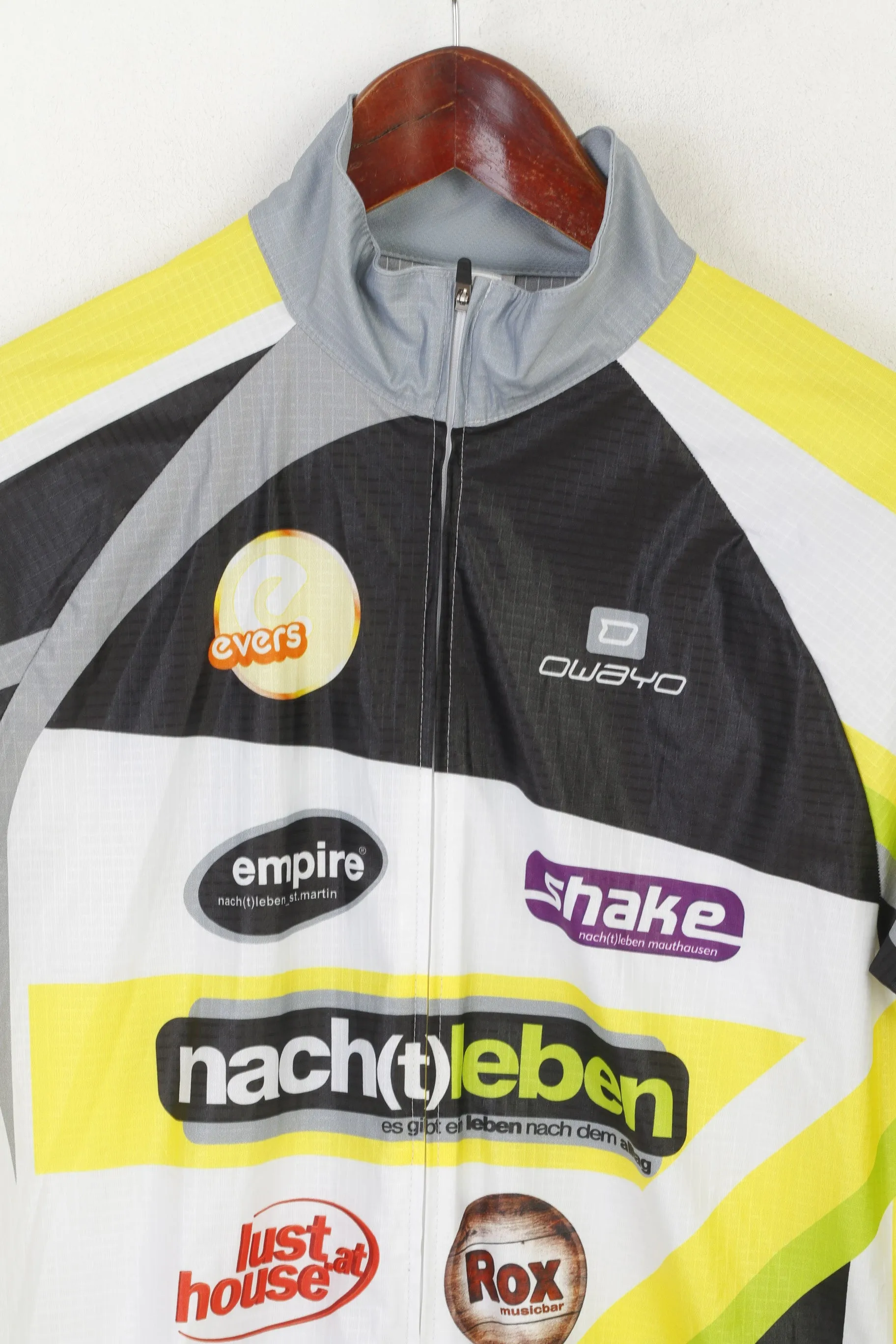 Owayo Men S Cycling Shirt Gray Super Pro Dry Long Sleeve Bike Full Zipper Top