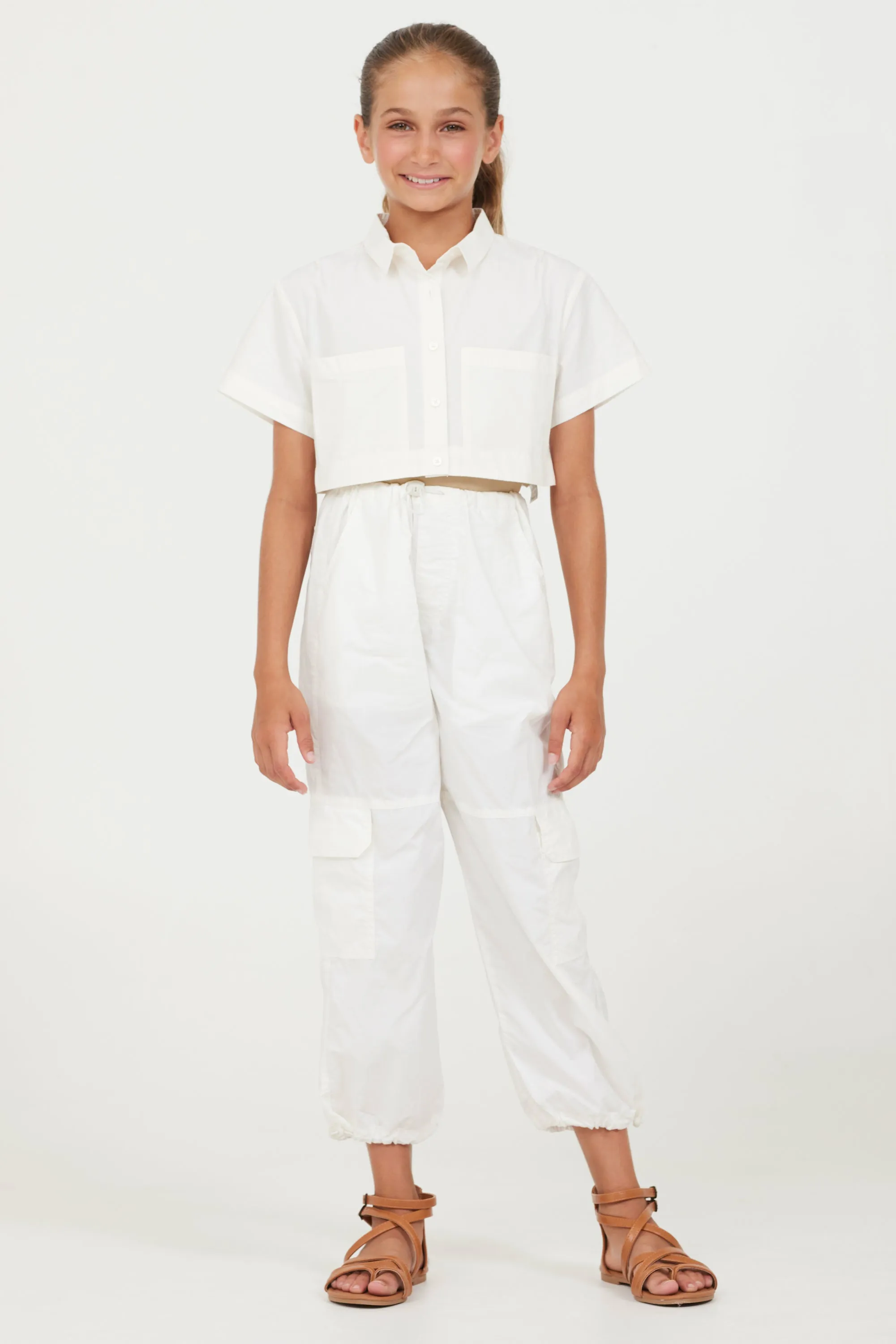 Oyster Parachute Pants