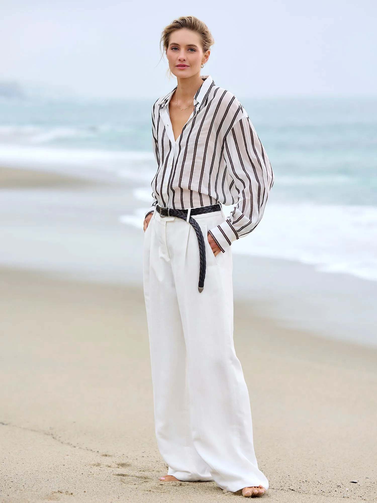 Paillette Stripe Shirt