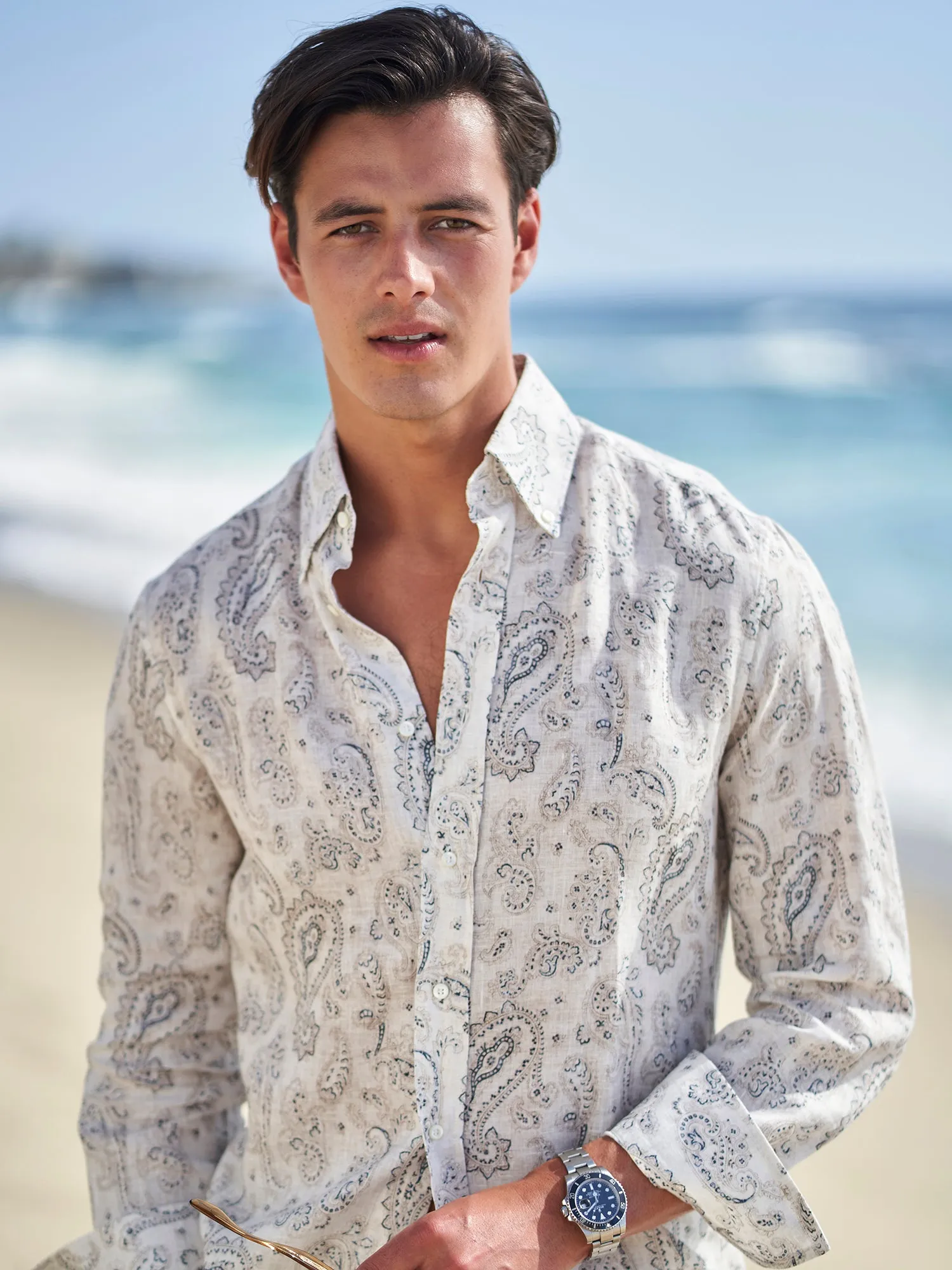Paisley Linen Shirt