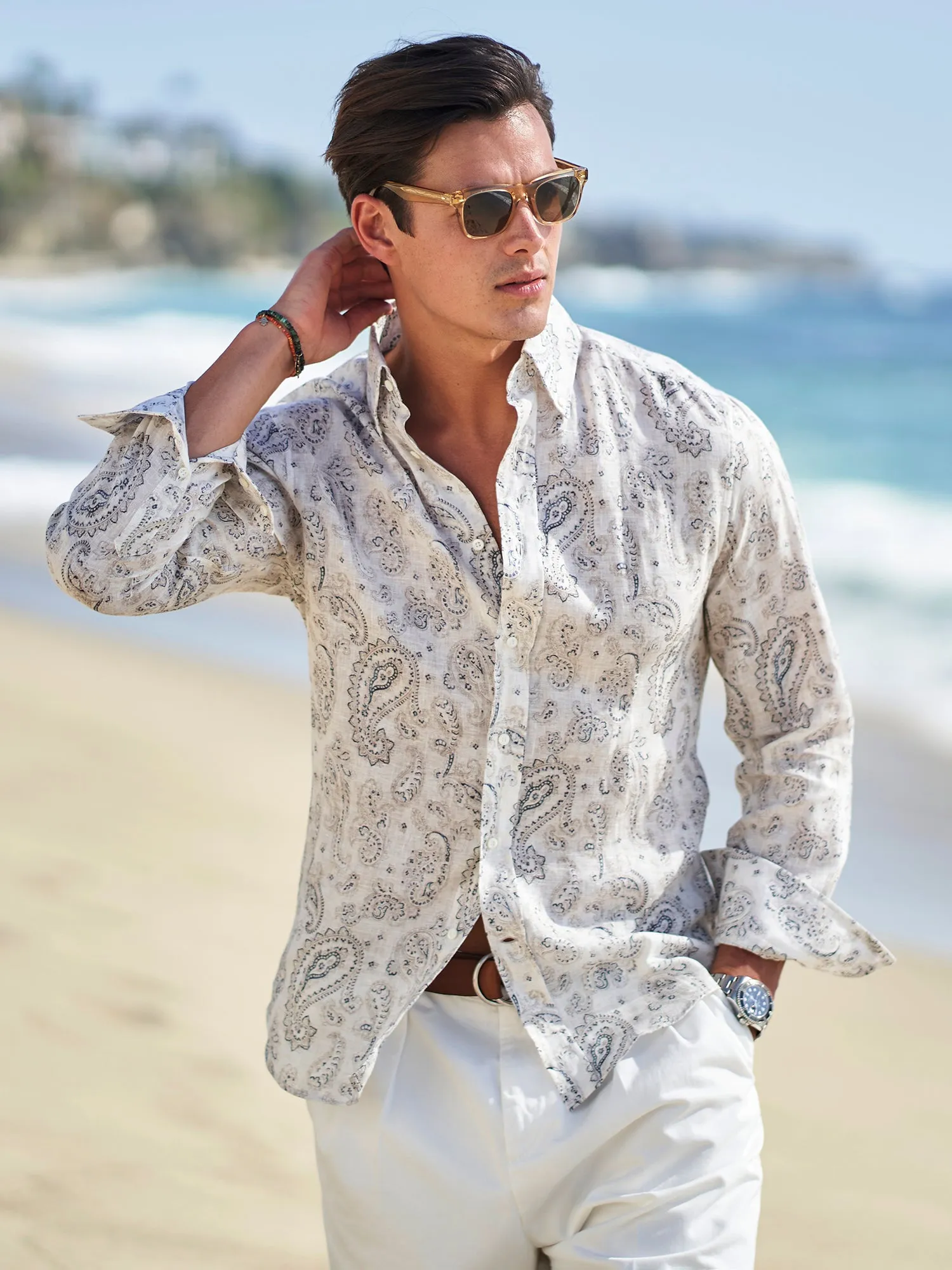 Paisley Linen Shirt