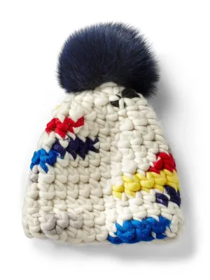 Patterned Chunky Wool Knit Hat