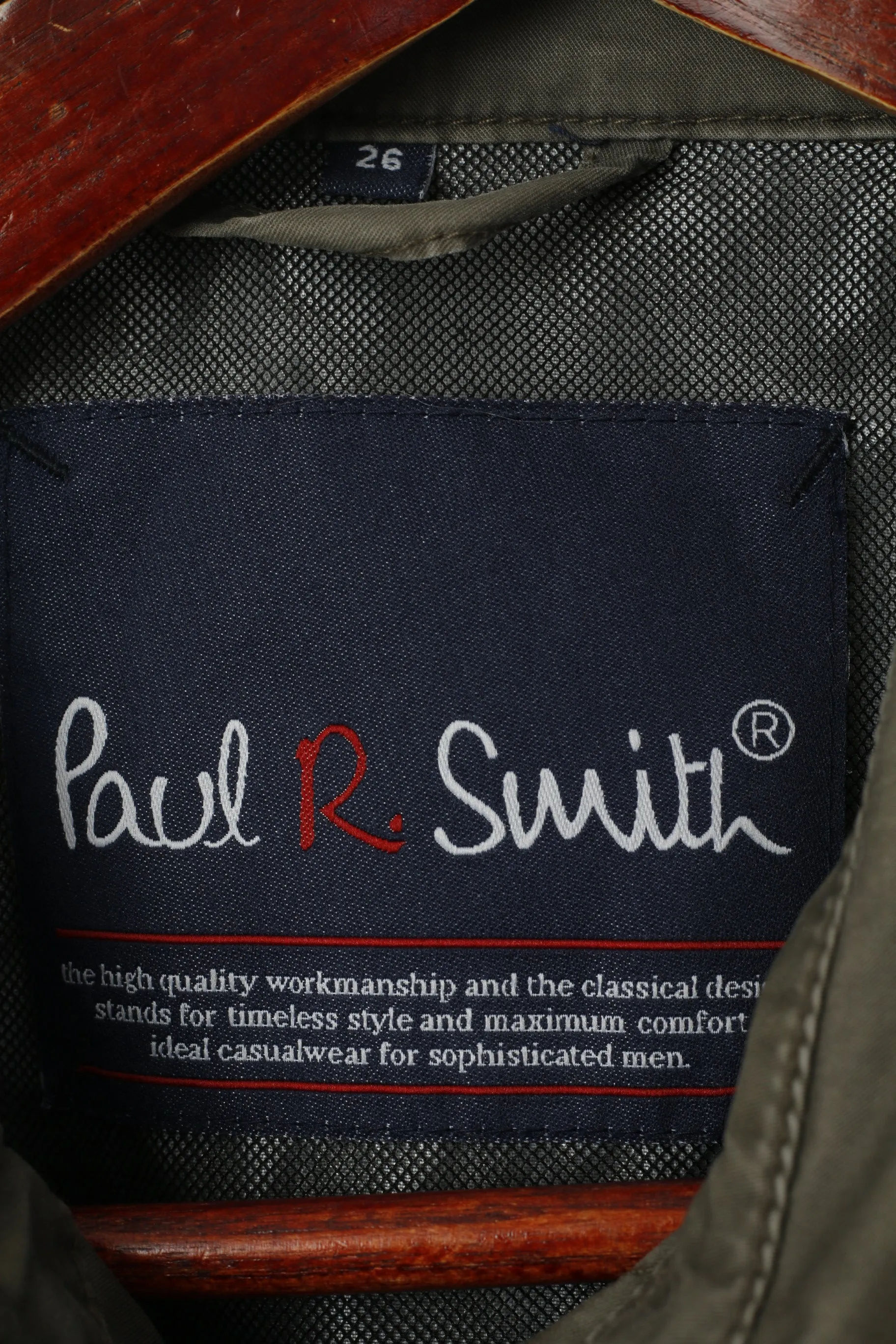 Paul R. Smith Men 26 M Jacket Oliv Green Cotton Lightweight Military Buttoned Casual Top