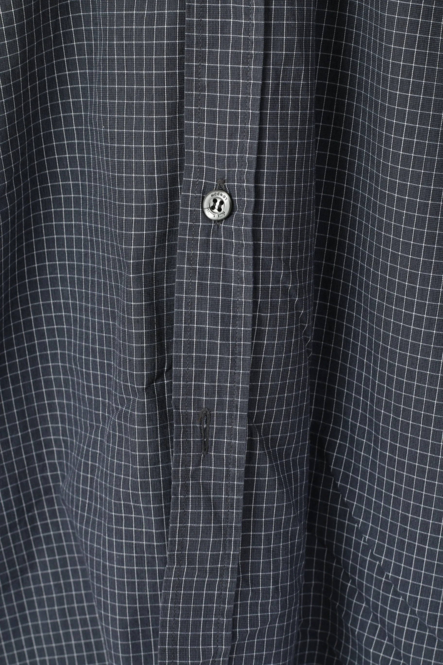 Paul Smith Men 15.5 39 M Casual Shirt Navy Cotton Check Long Sleeve Top