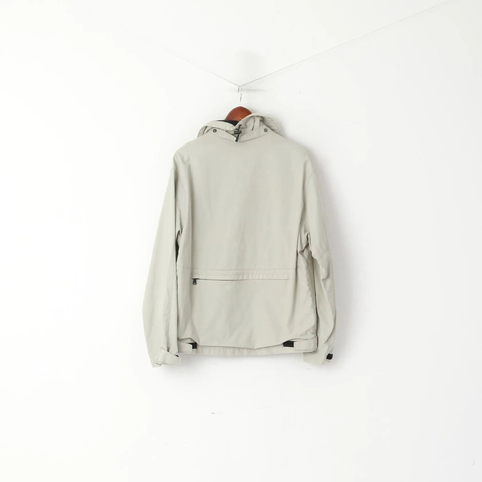 Peak Performance Men M Jacket Grey Cotton Nylon Blend Outdoor Full Zipper Top