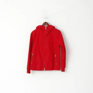 Peak Performance Women S Jacket Red Kasy J Cotton Blend Hooded Zip Up Top