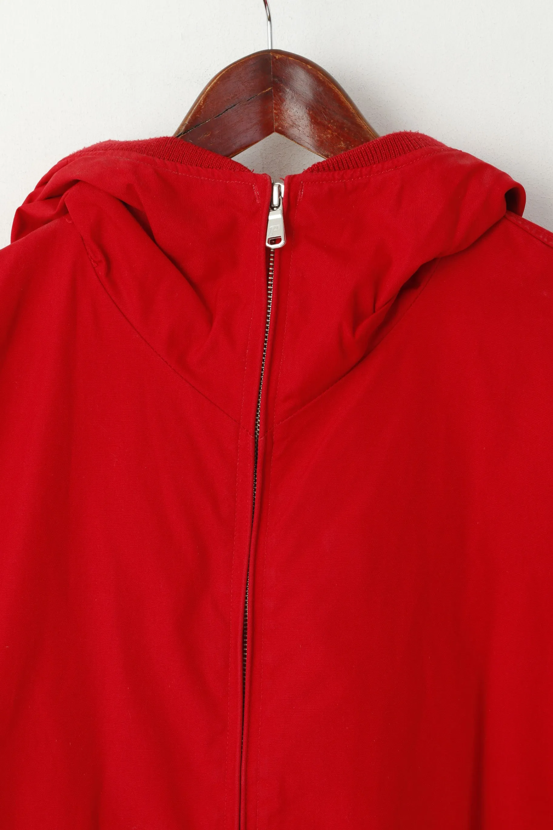 Peak Performance Women S Jacket Red Kasy J Cotton Blend Hooded Zip Up Top