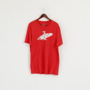 Penguin by Munsingwear Men XL T- Shirt Red Graphic Crew Neck Stretch Cotton Top