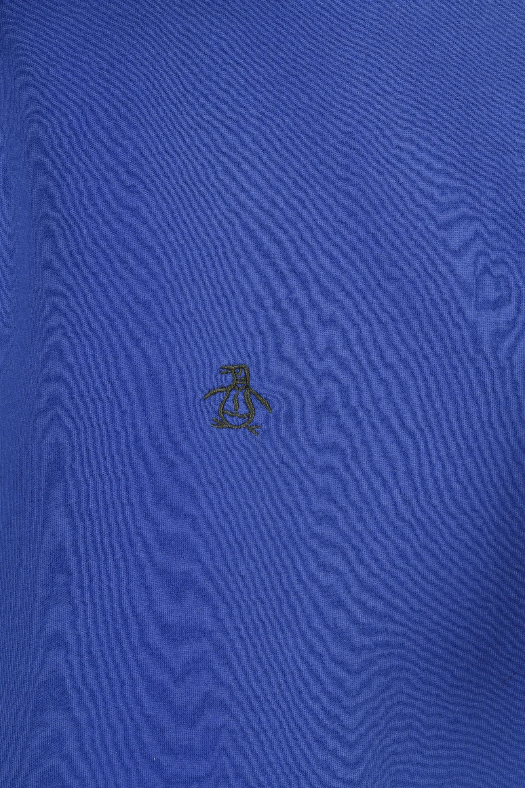 Penguin Men M Polo Shirt Blue Cotton Classic Fit Stretch Top