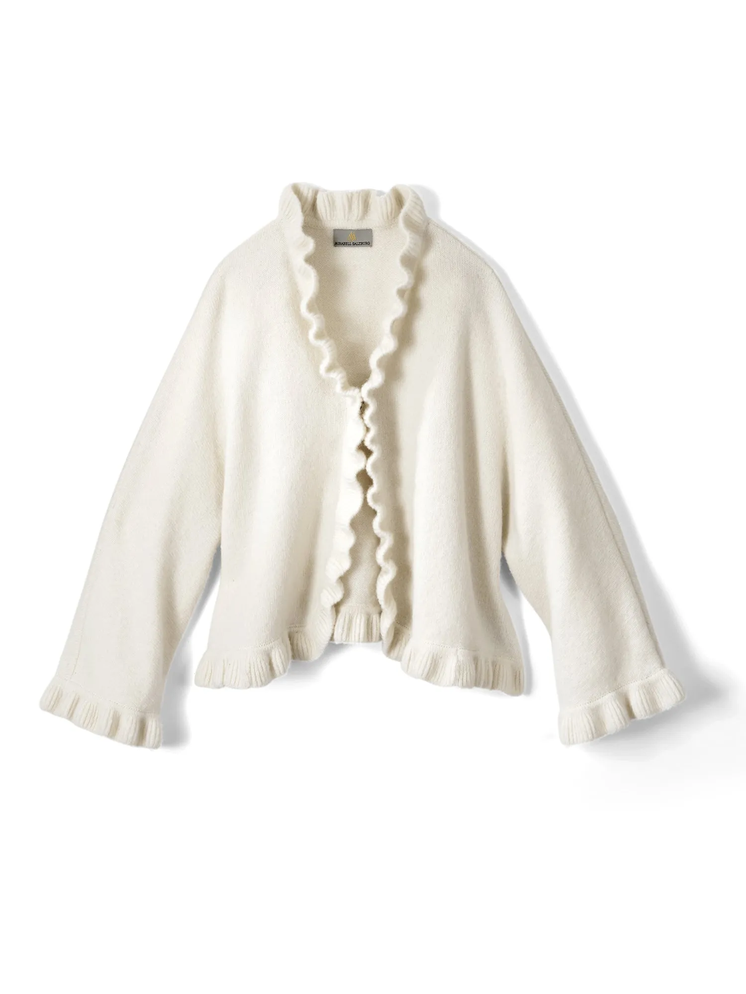 Philippa Ruffle Soft Wool Cardigan