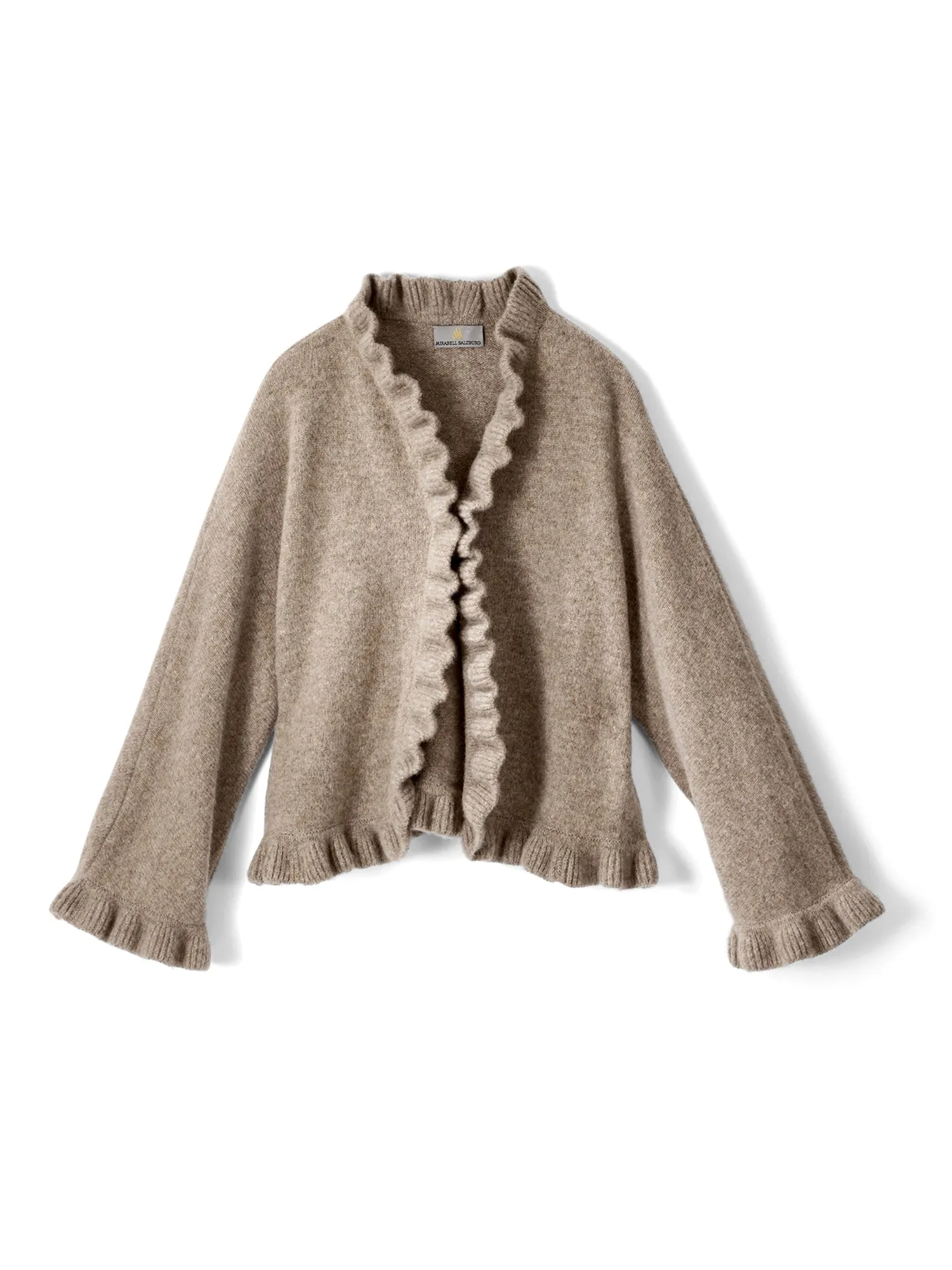 Philippa Ruffle Soft Wool Cardigan