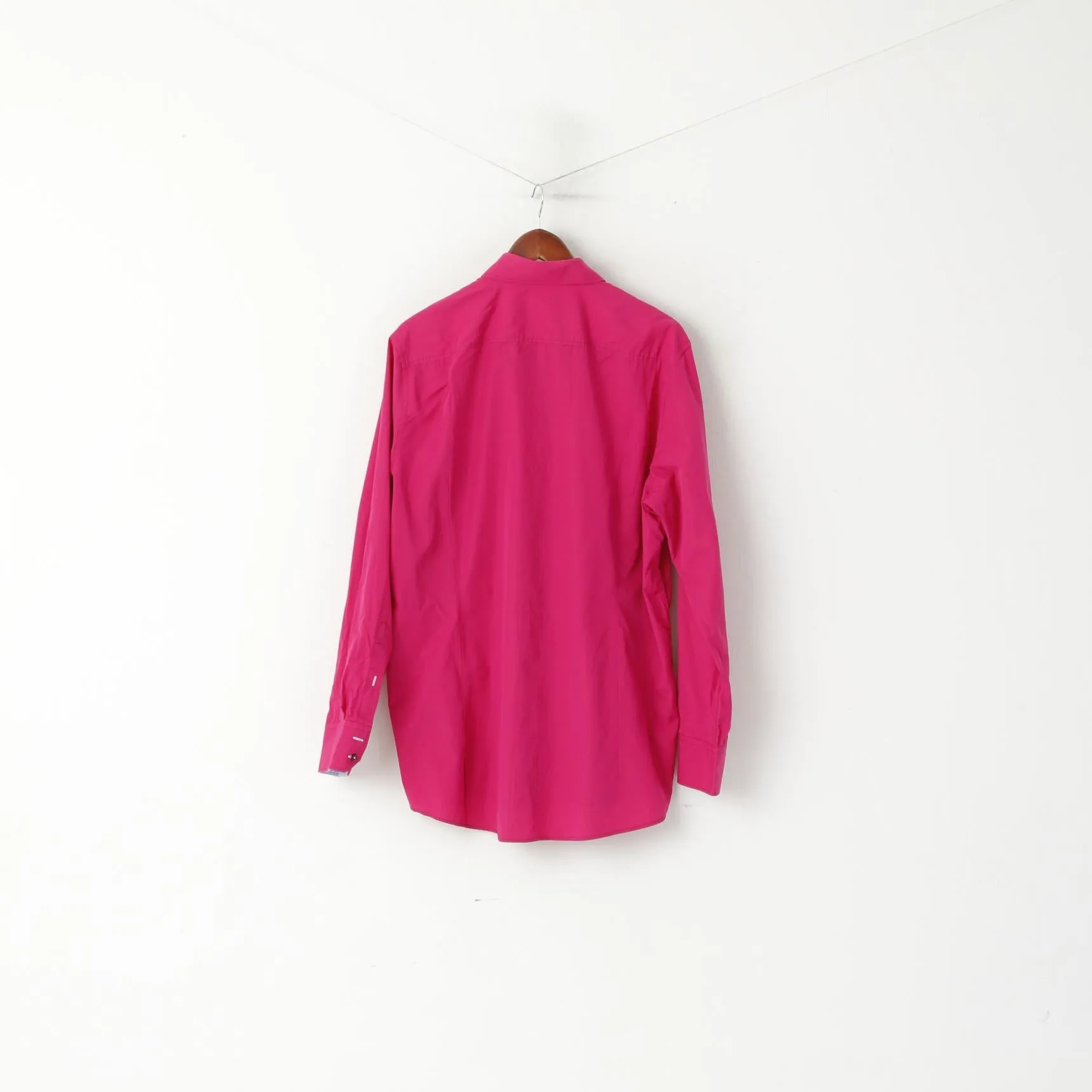 Pierre Cardin Men XL Casual Shirt Amaranth Cotton Smart Cut Button Down Collar Top