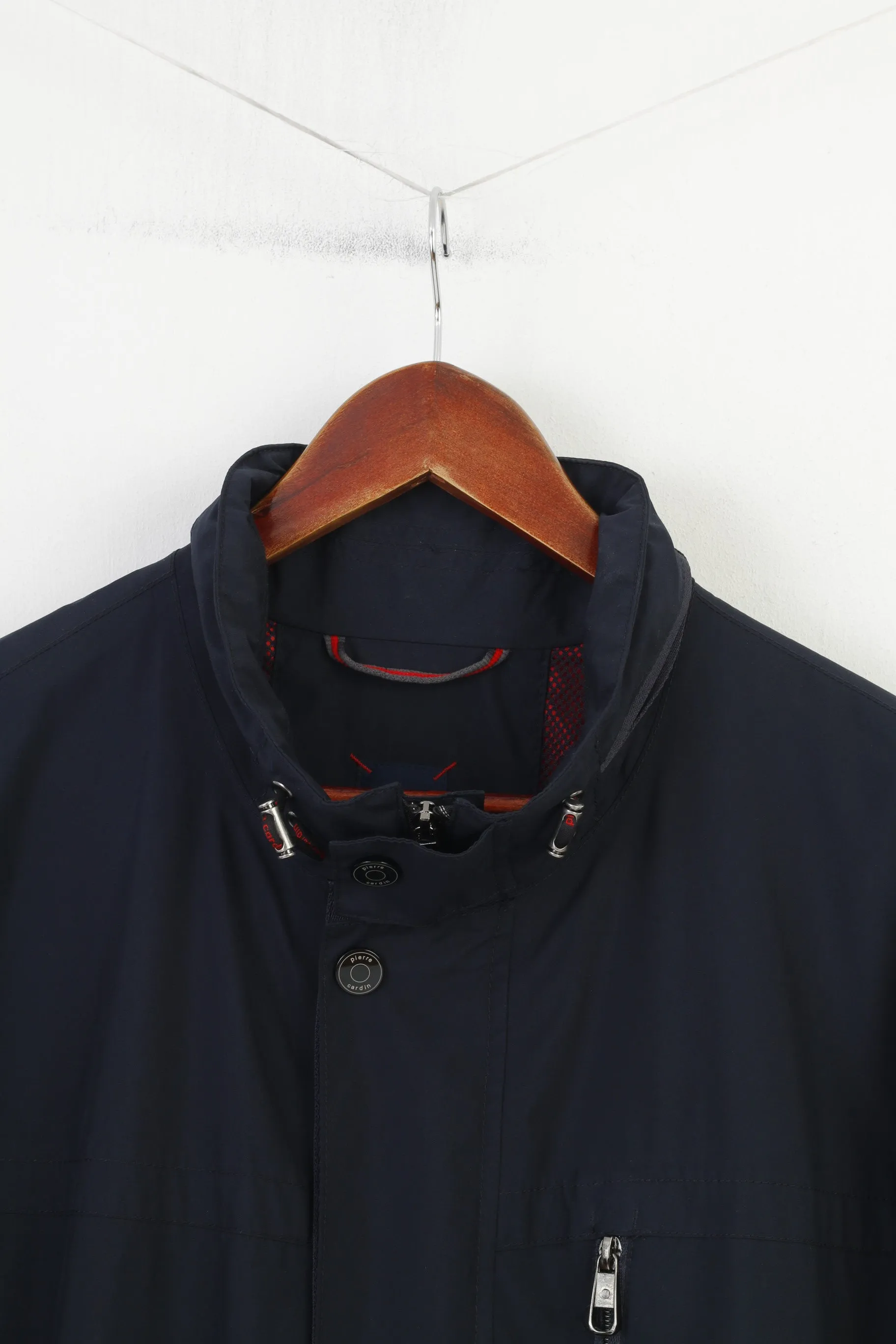 Pierre Cardin Paris Men 56 XL Jacket Navy Gore-Tex Waterproof  Full Zipper Vintage Top