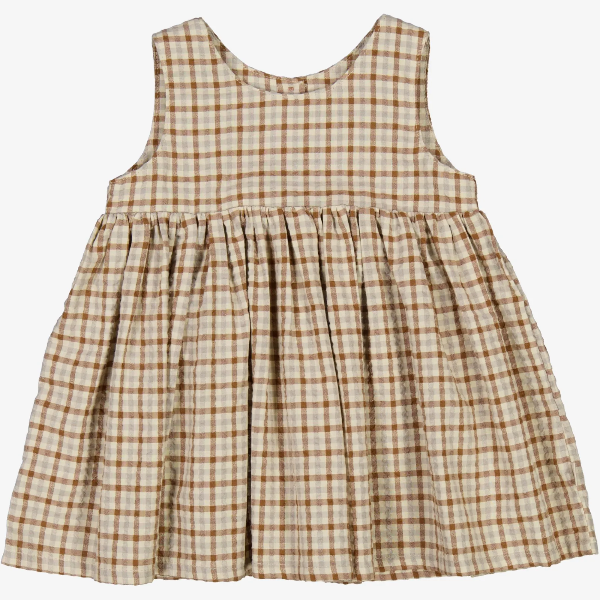 Pinafore Wrinkles | Baby - golden dove check Wheat
