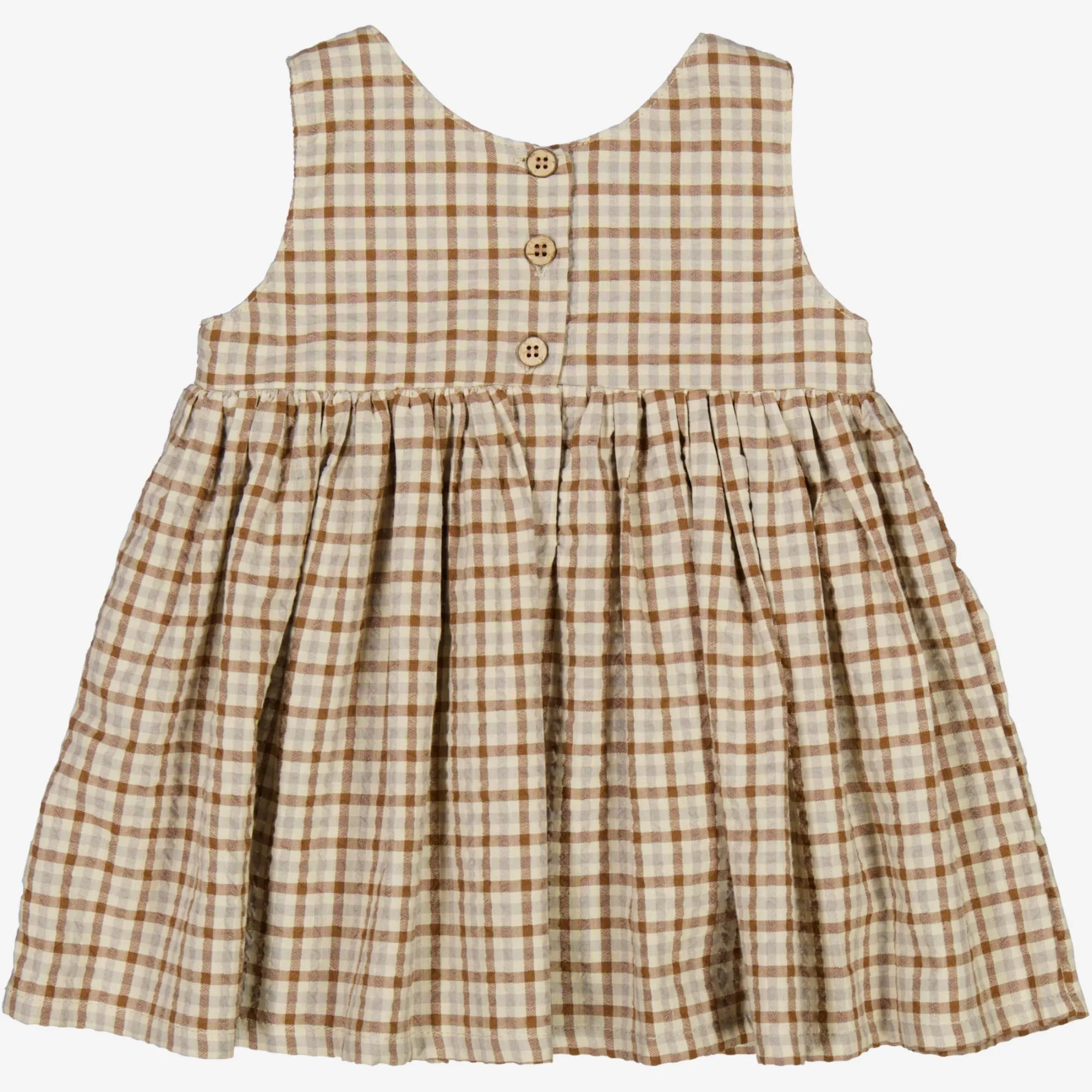 Pinafore Wrinkles | Baby - golden dove check Wheat
