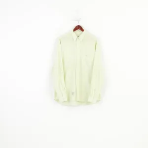 Pine Cone Men XL Casual Shirt Mint Cotton  Long Sleeve Classic Collar Top
