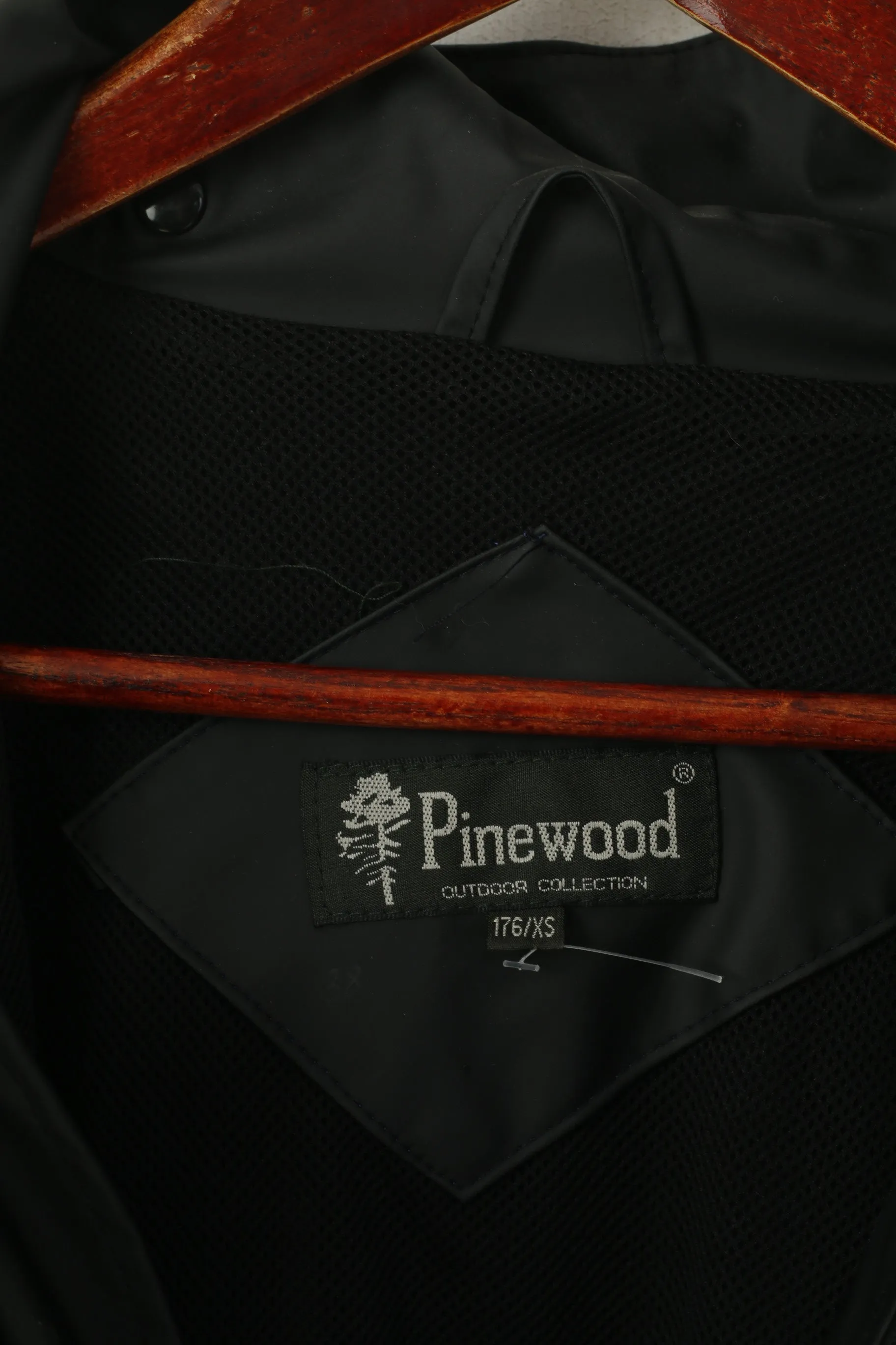 Pinewood Men 176 XS Jacket Black Outdoor Removable Hood Mesh Lined Mountain Top