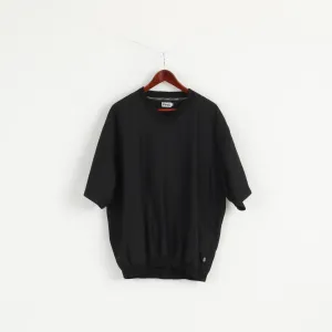 Ping Men L Shirt Black Golf Classic V Neck Short Sleeve Activewear Top