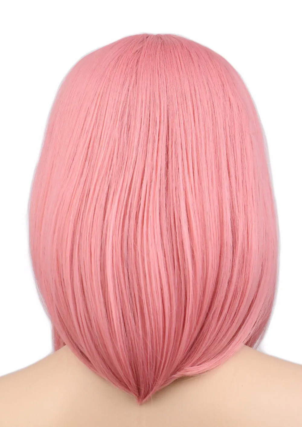 Pink Bob With Fringe Wig