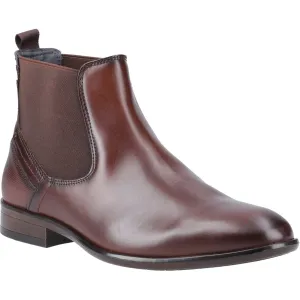 POD Frank Mens Leather Pull On Formal Chelsea Boot