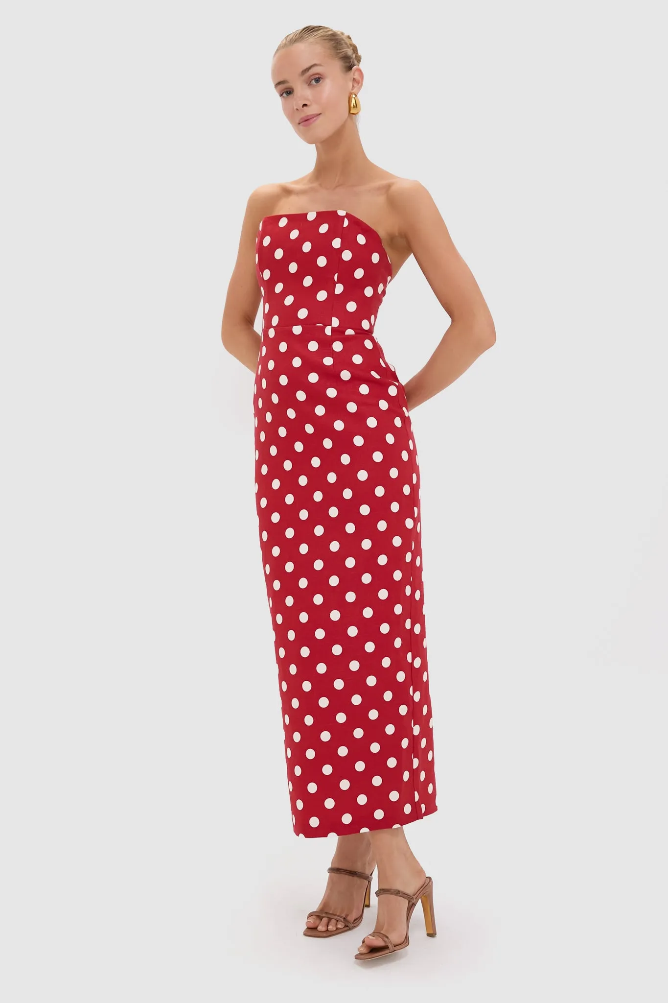 Polka Dot Romeo Strapless Dress