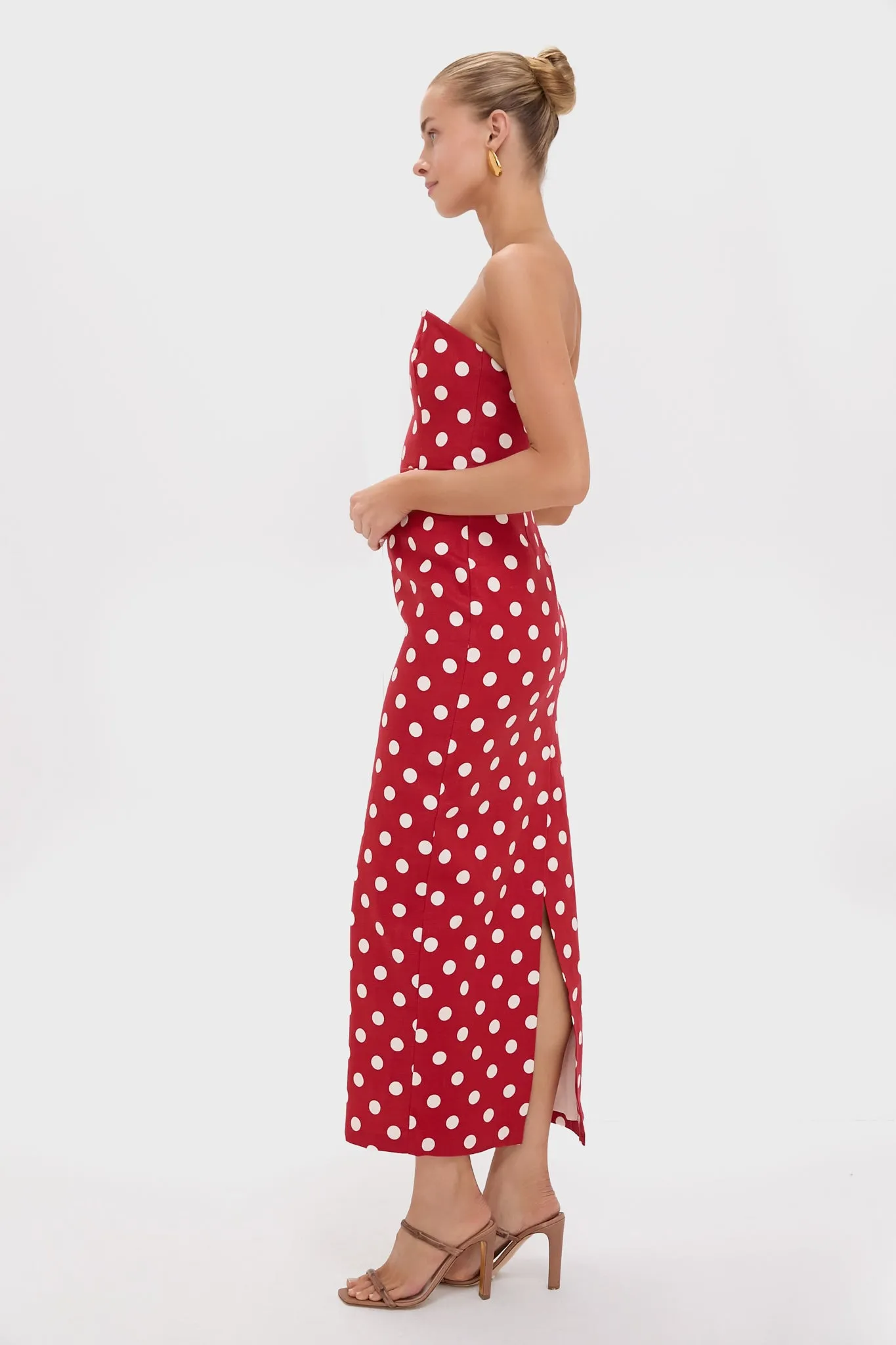 Polka Dot Romeo Strapless Dress
