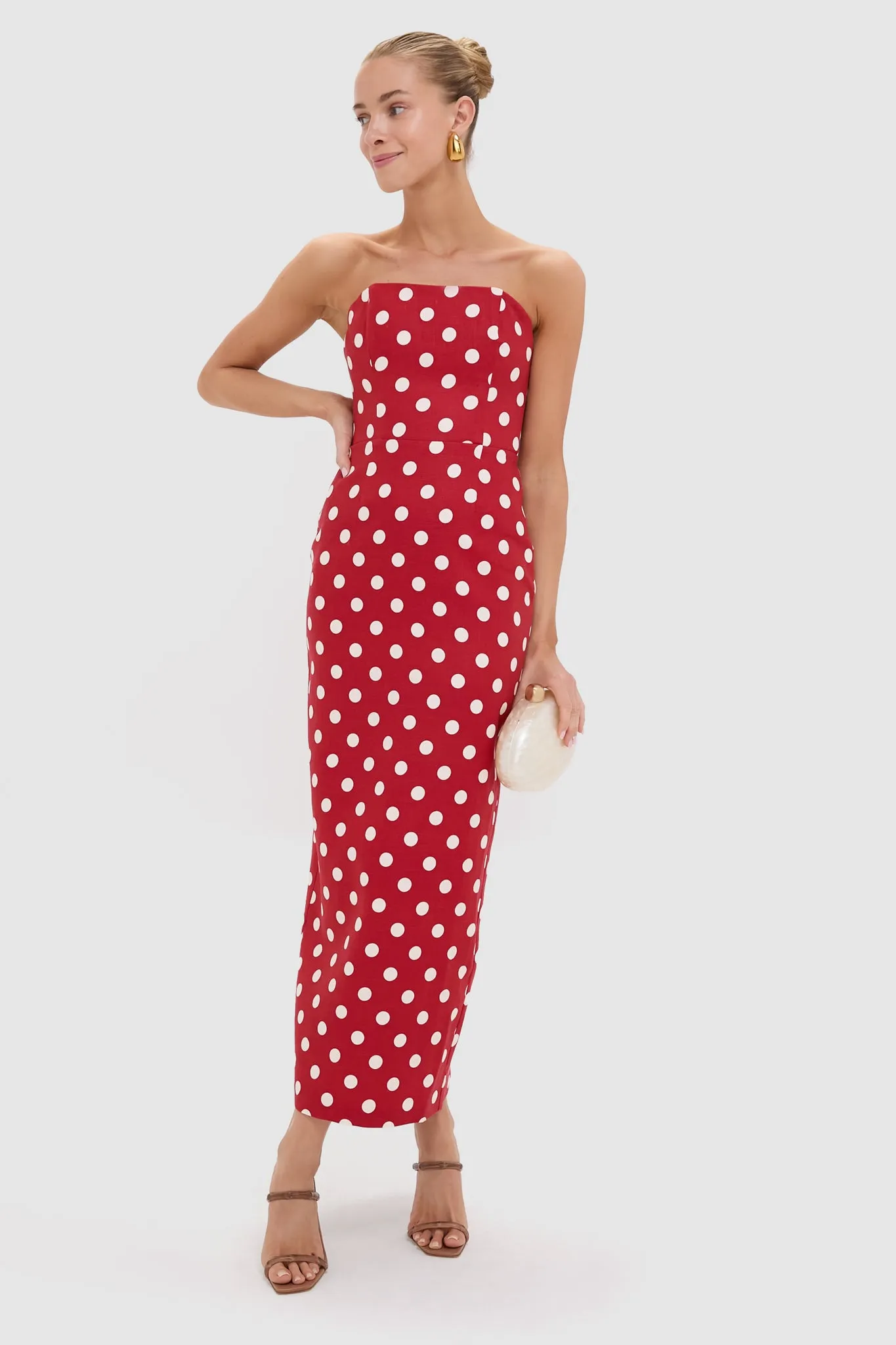 Polka Dot Romeo Strapless Dress