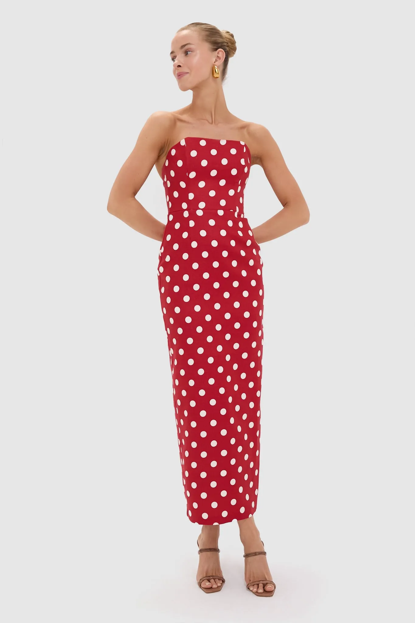 Polka Dot Romeo Strapless Dress