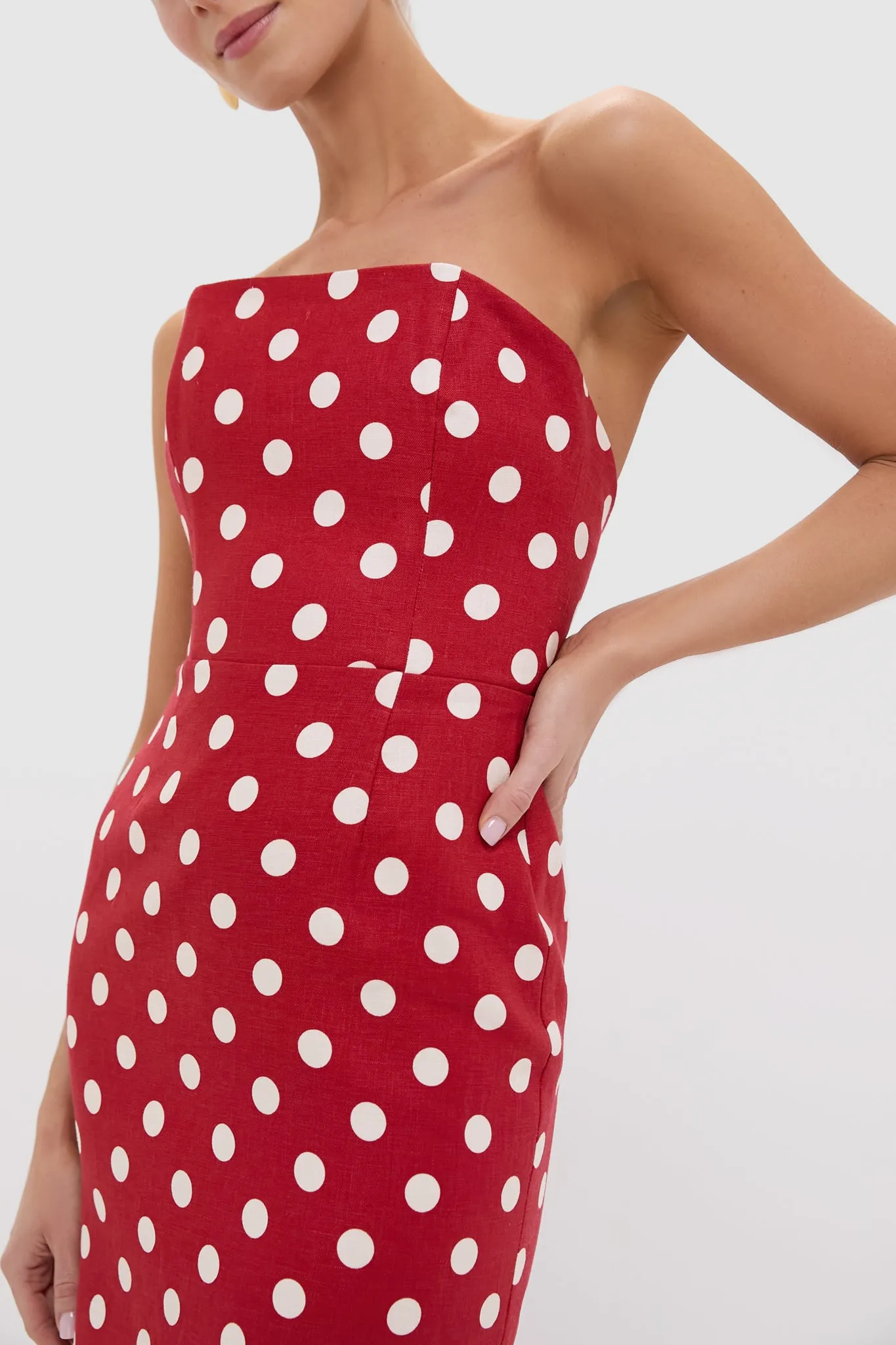 Polka Dot Romeo Strapless Dress