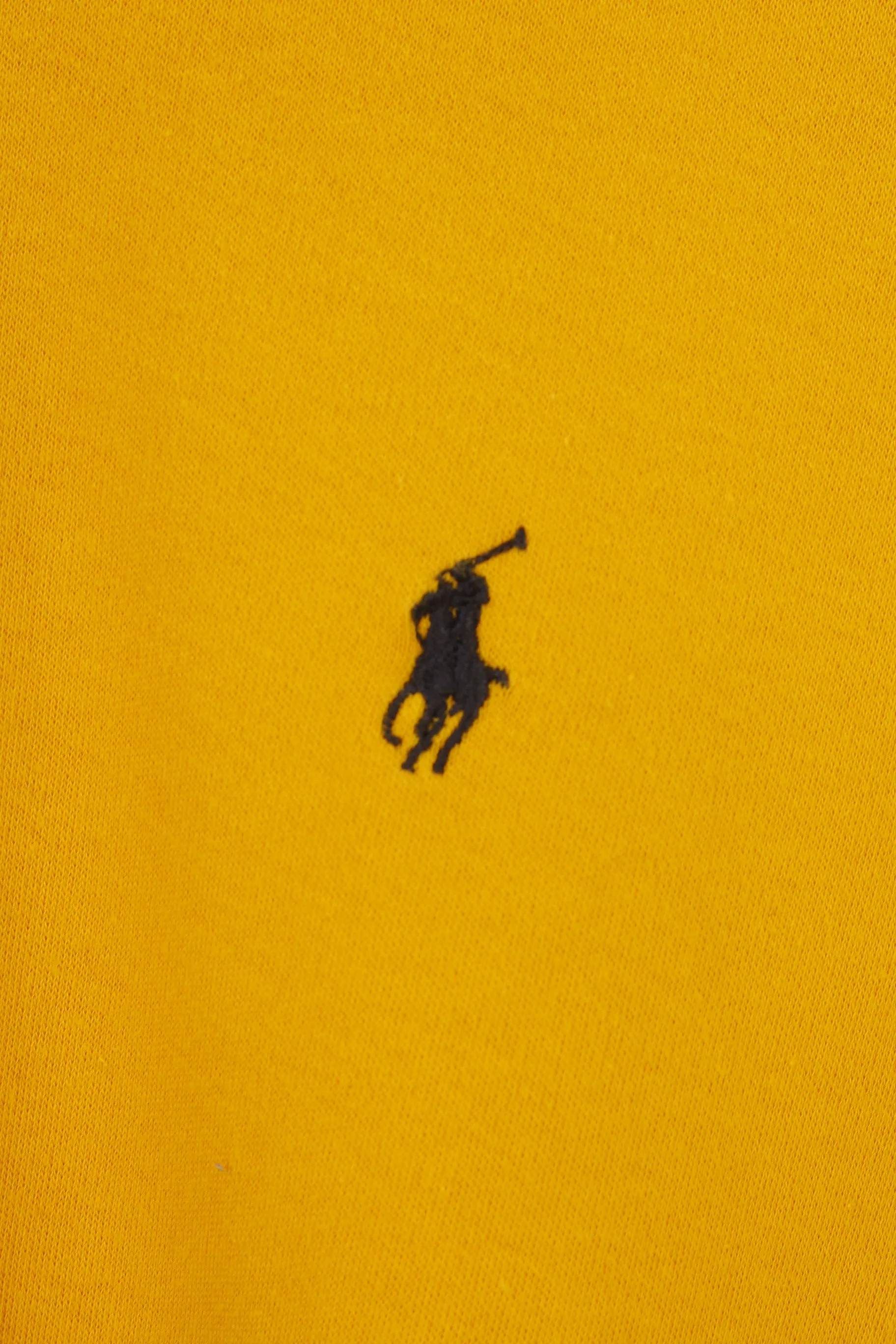 Polo by Ralph Lauren Men XL Polo Shirt Navy Yellow Long Sleeve  Cotton Collar Vintage Top